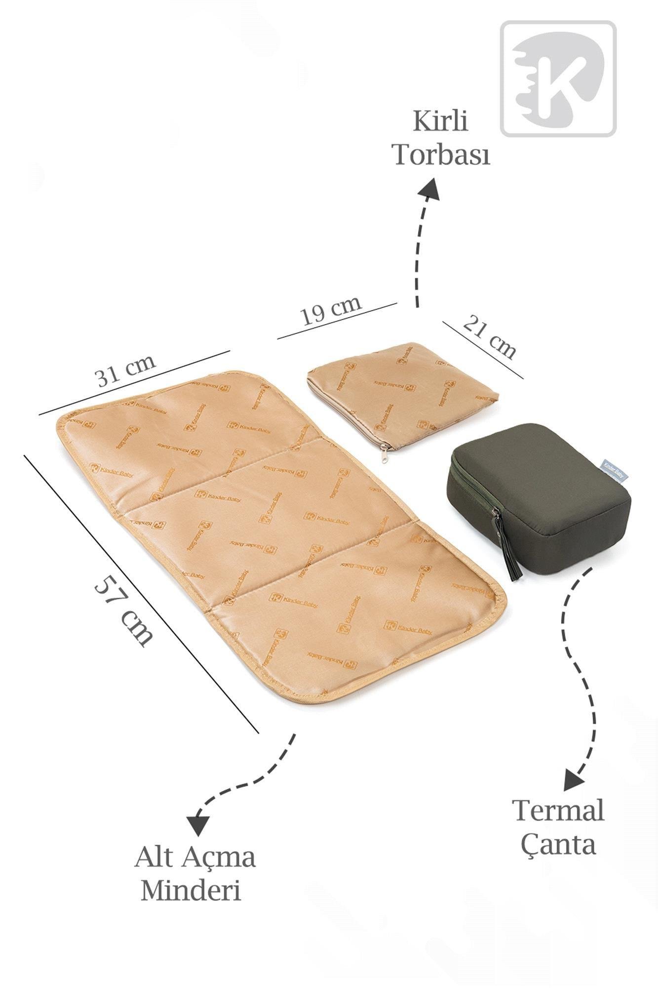 Kinder Baby Merlin Anne Bebek Bakım Çantası Haki