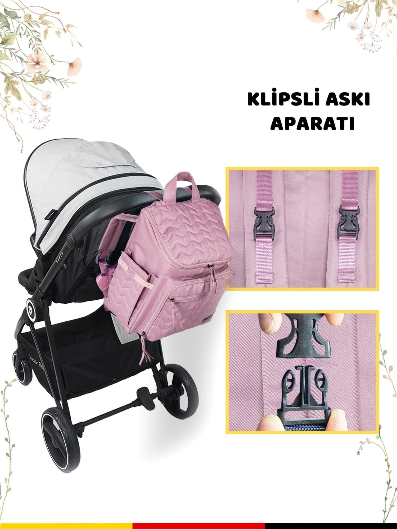 Kinder Baby Merlin Anne Bebek Bakım Çantası Gül Kurusu