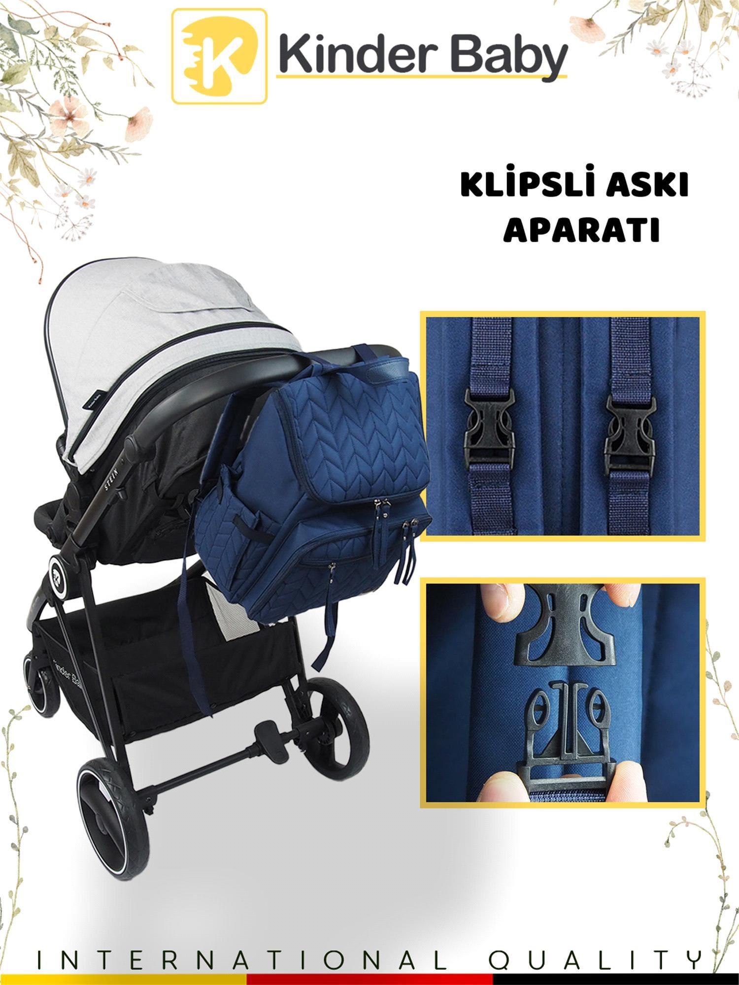 Kinder Baby Merlin Anne Bebek Bakım Çantası Lacivert