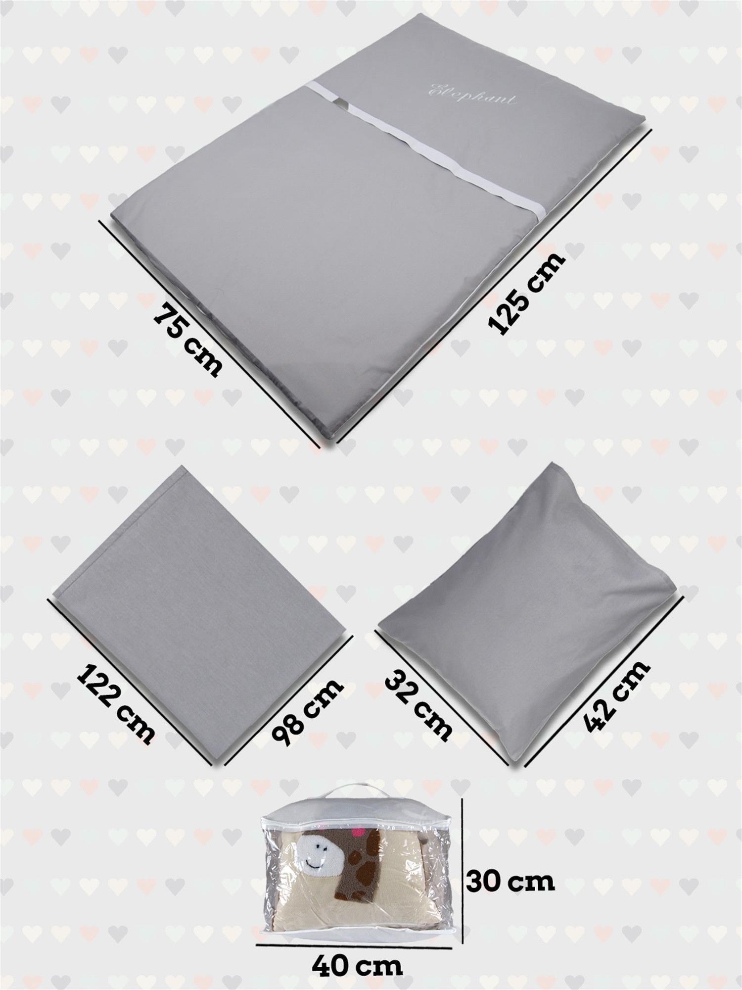 Kinder Baby Oyun Parkı Uyku Seti Gri Fil 1010