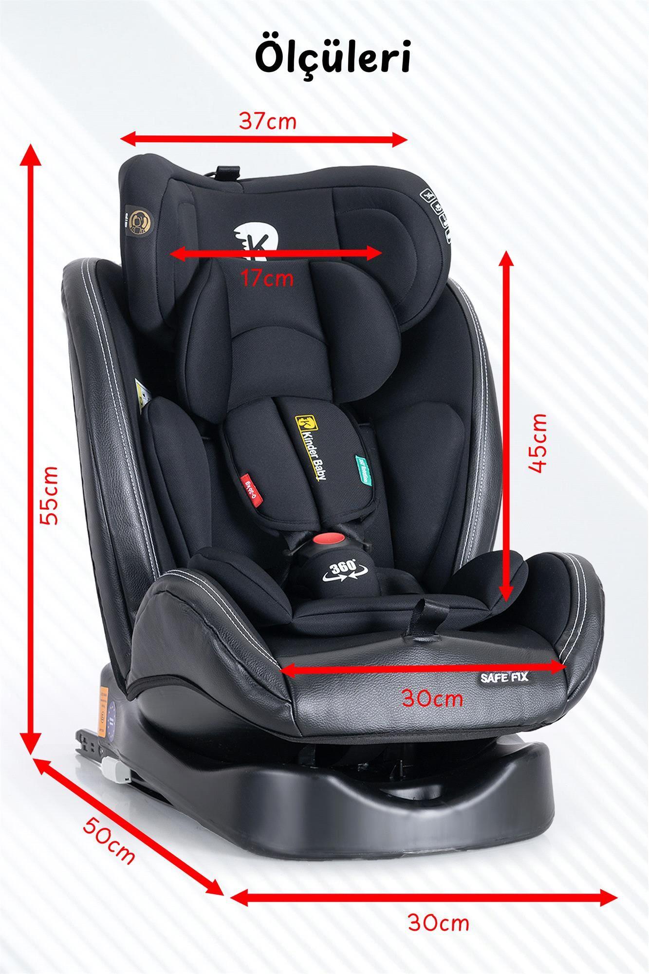 Kinder Baby Safe Fix 360 Derece 0-36 Kg Oto Koltuğu Siyah 7080