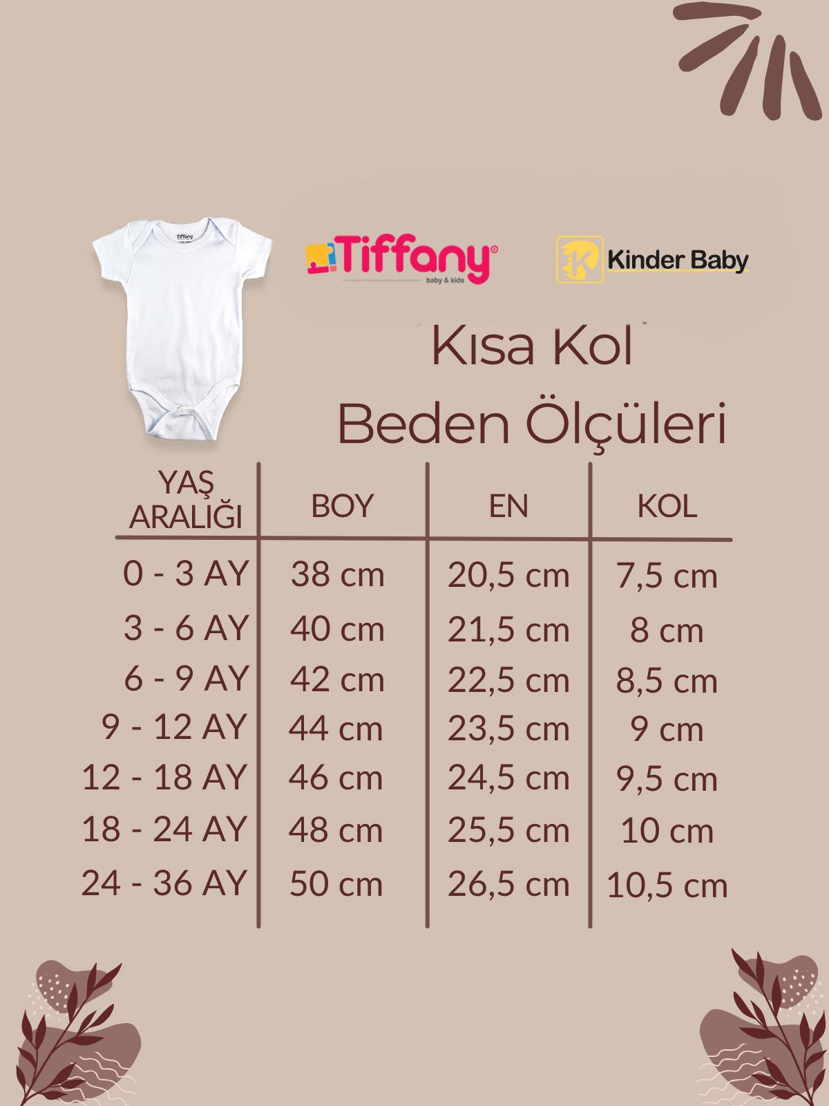 Kinder Baby Tiffany Zarf Yaka Kısa Kol Pamuk 5'li Atlet Zıbın Çıtçıtlı Bebek Body