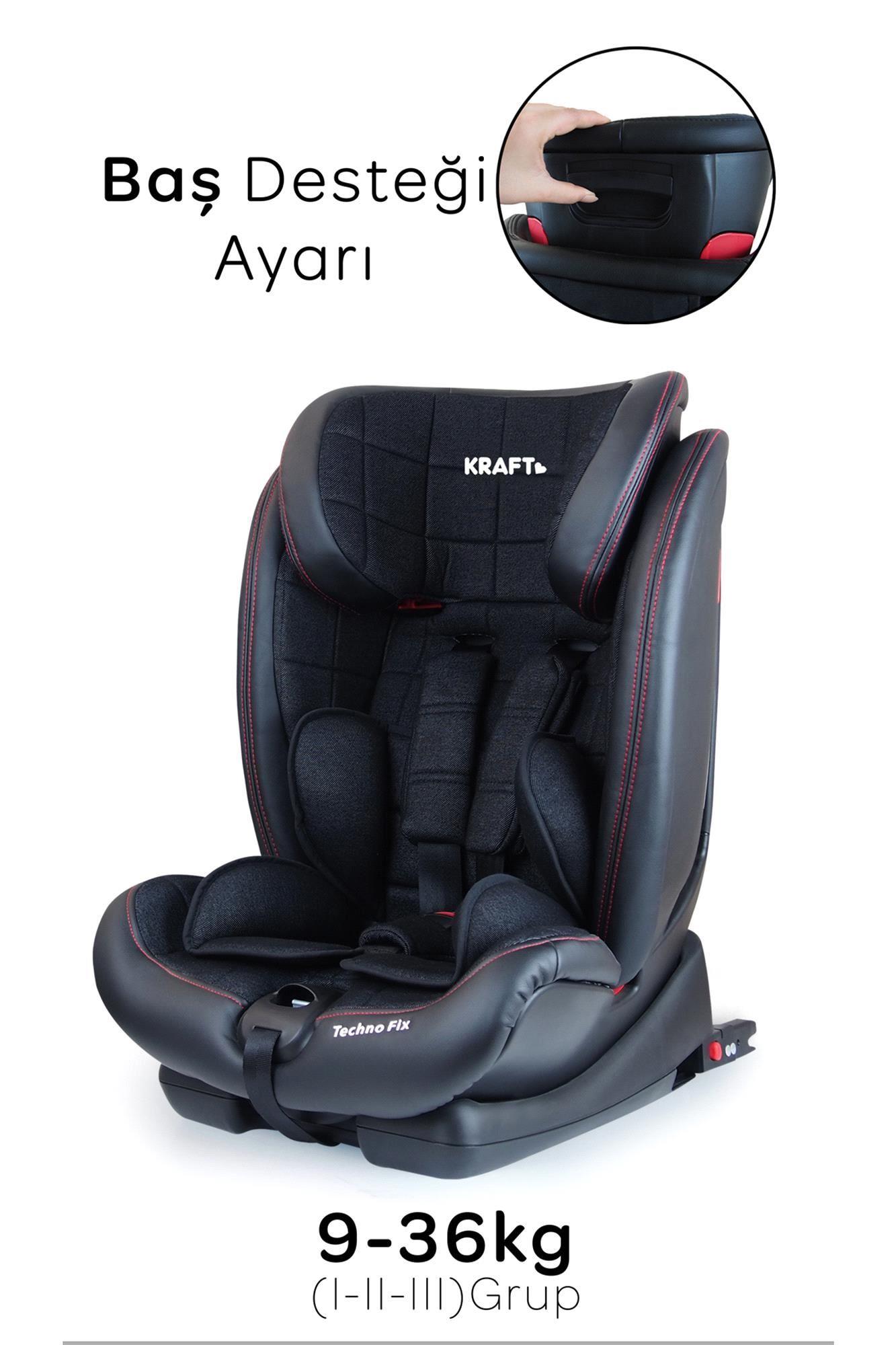 Kraft Techno Fix Oto Koltuğu Siyah Deri