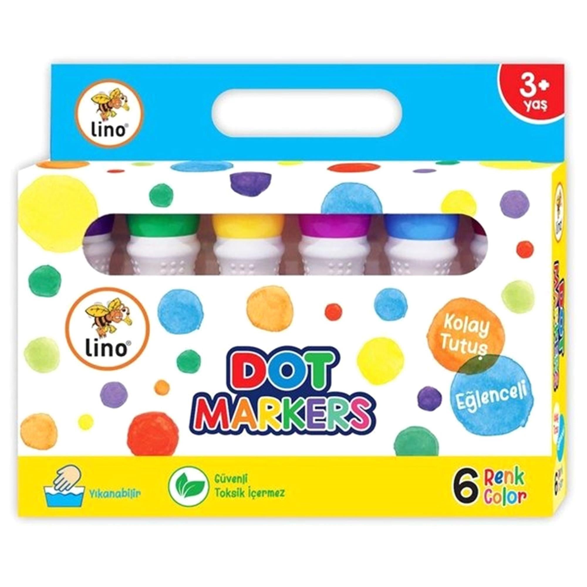 Lino Dot Markers 6'lı Yıkanabilir Boya Kalemi LN-606