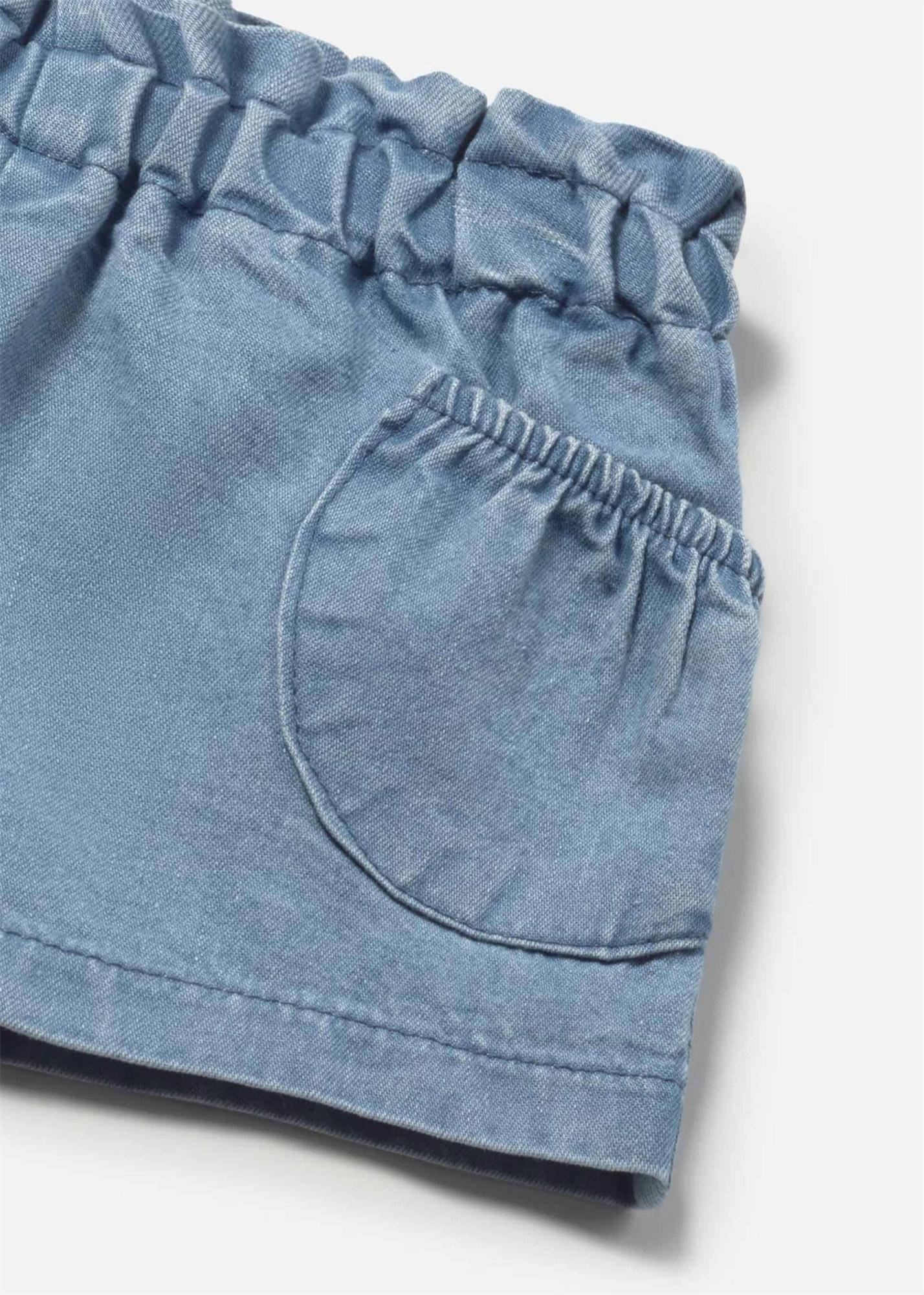 Mayoral Bebek Cepli Denim Şort Mavi 1285