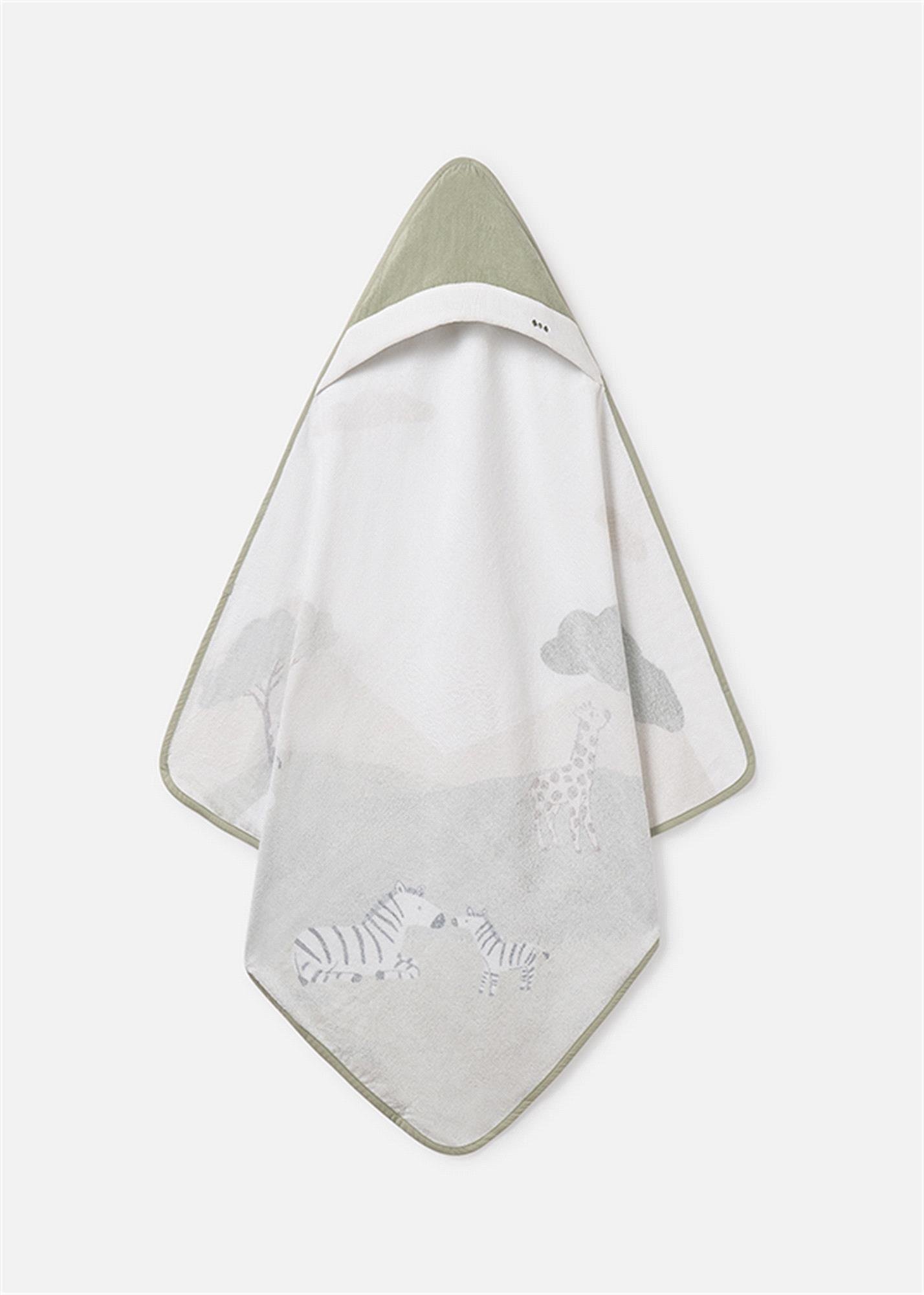 Mayoral Bebek Kapşonlu Banyo Havlusu Yeşil 9988