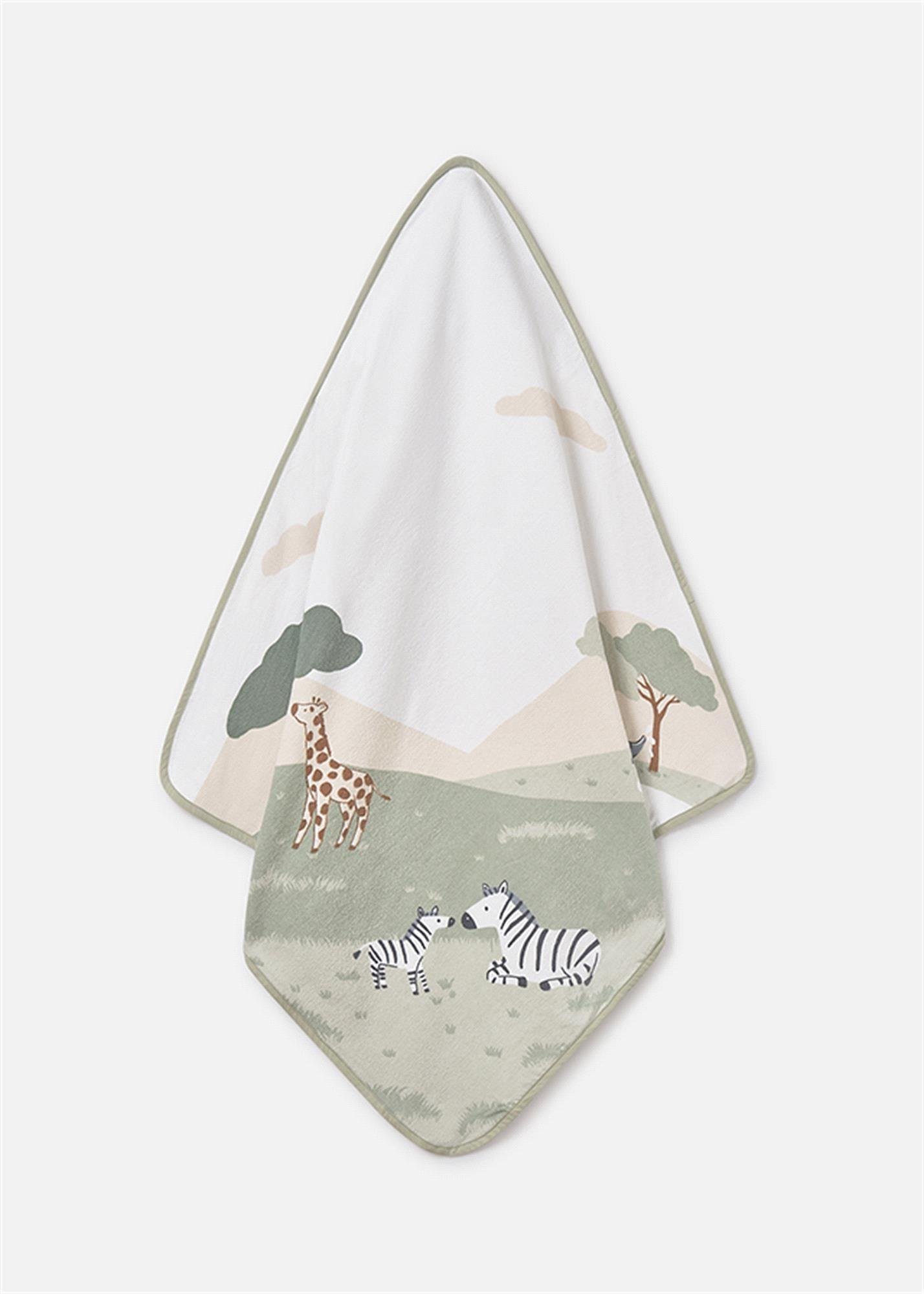 Mayoral Bebek Kapşonlu Banyo Havlusu Yeşil 9988