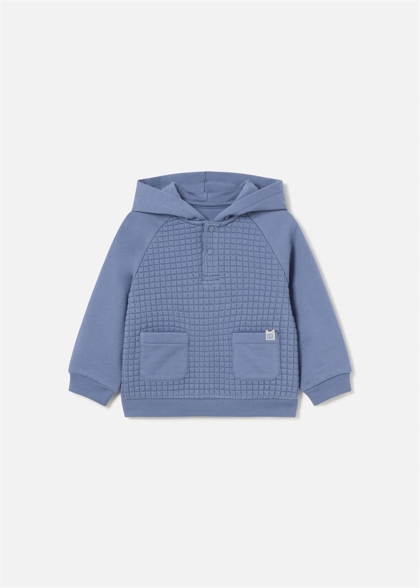 Mayoral Erkek Bebek Cepli Sweatshirt Mavi 2461