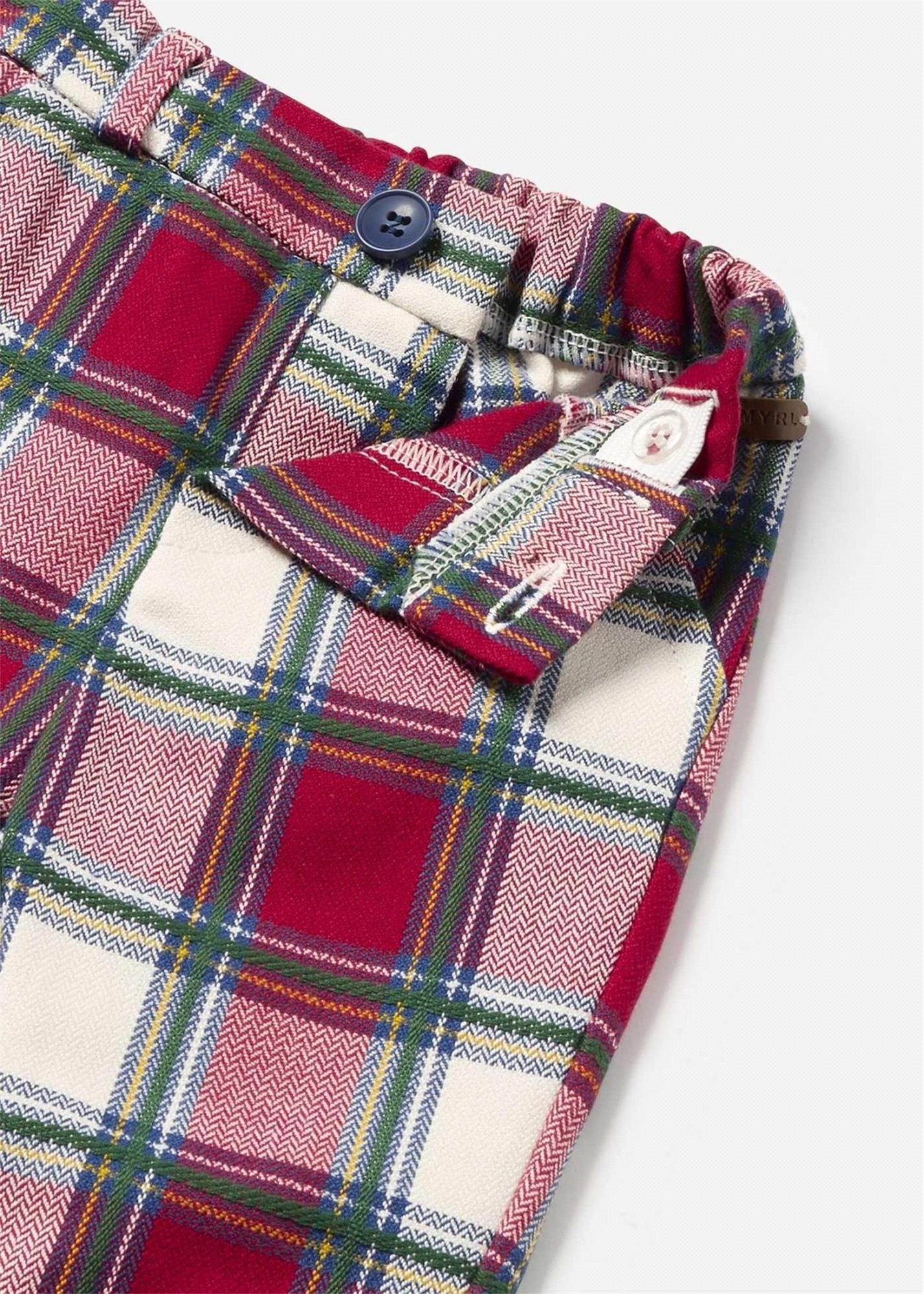 Mayoral Erkek Bebek Ekose Pantolon Kırmızı 2522