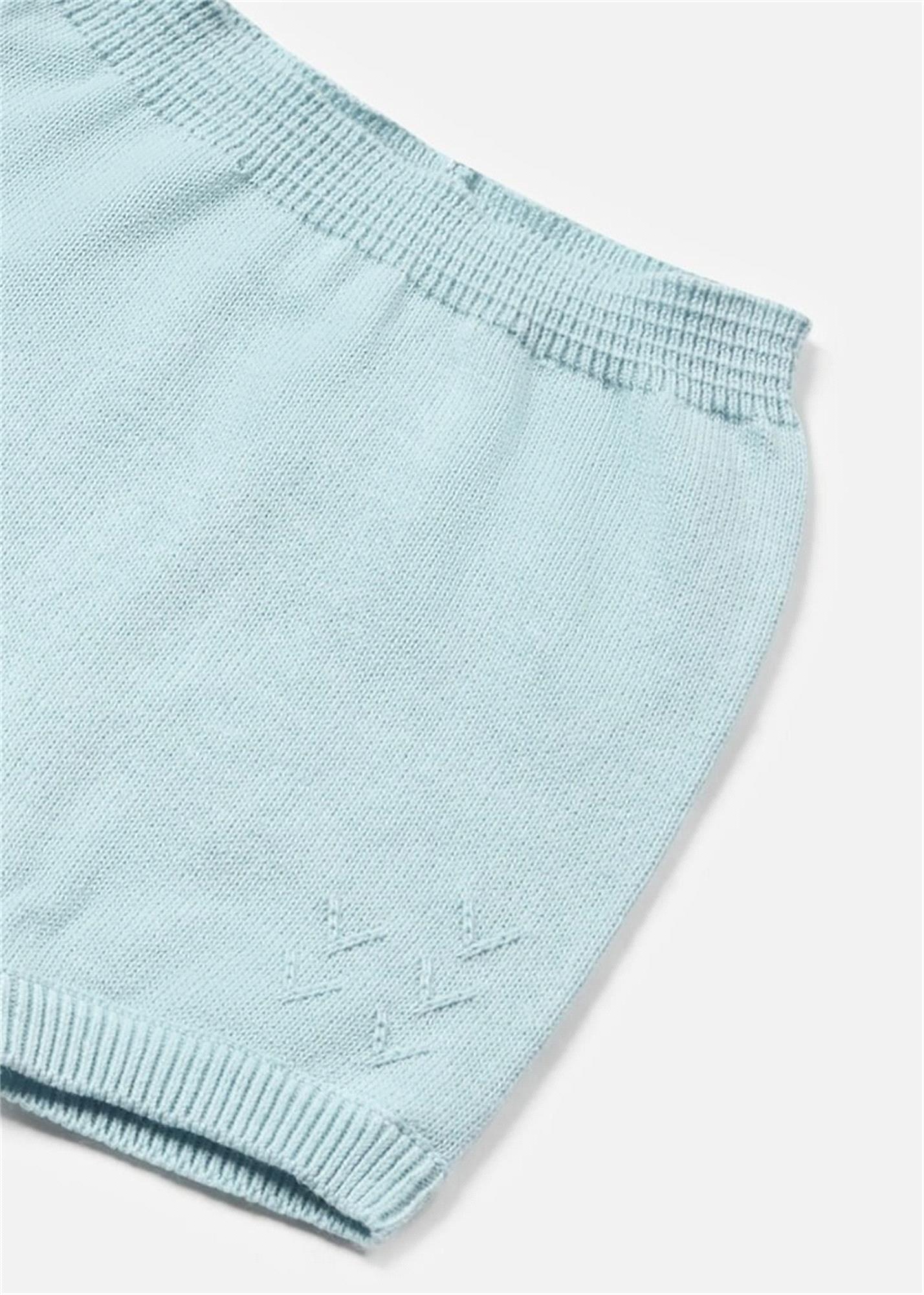 Mayoral Erkek Bebek Gömlek Triko Şort Takım Mint 1206