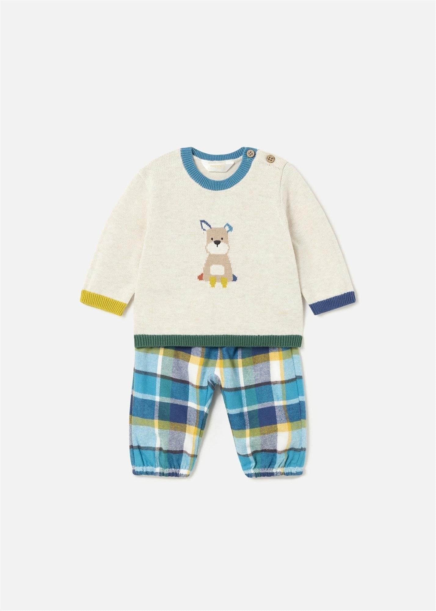 Mayoral Erkek Bebek Kazak Pantolon Takımı Bej 2517