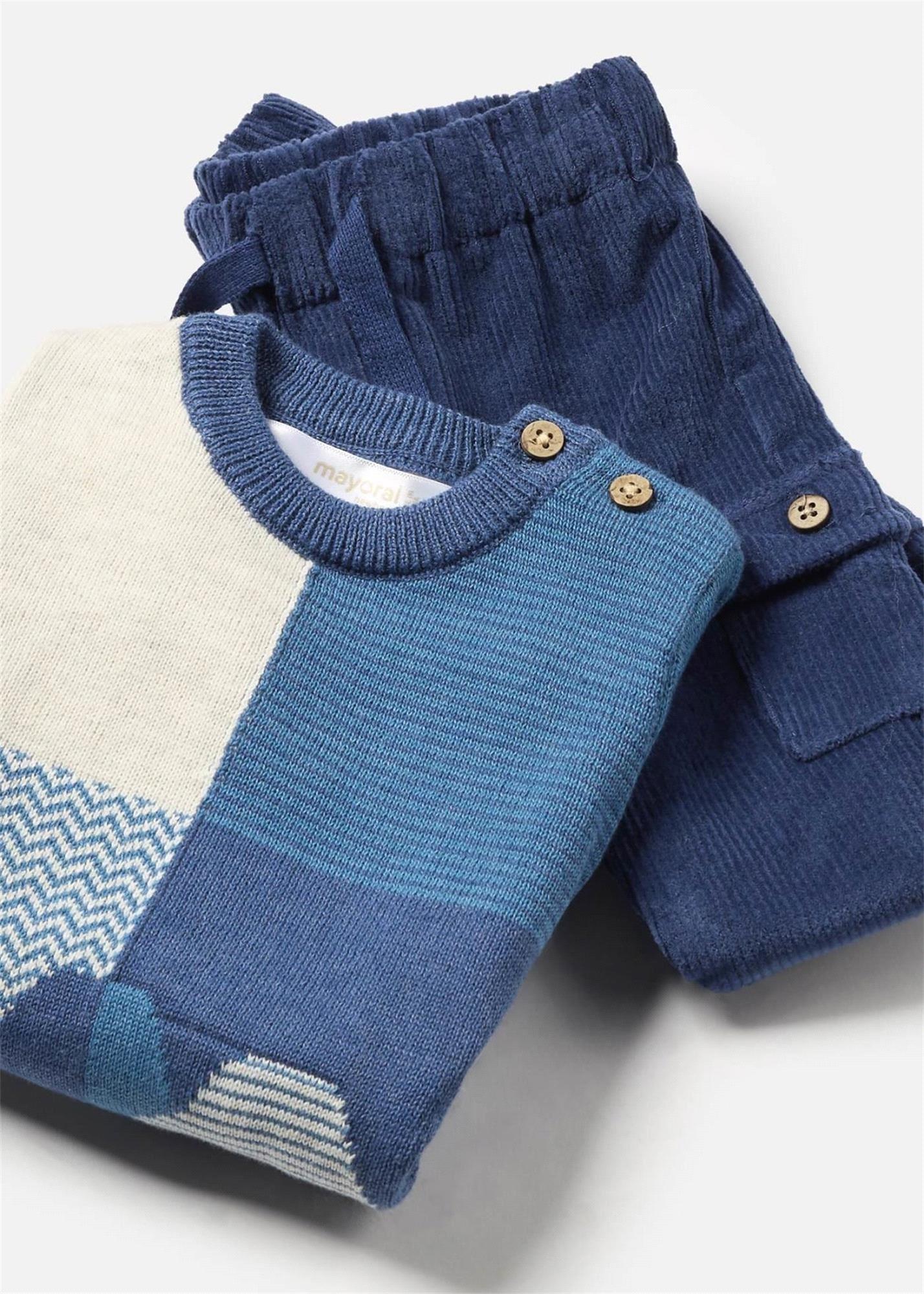 Mayoral Erkek Bebek Kazak Pantolon Takım Lacivert 2529