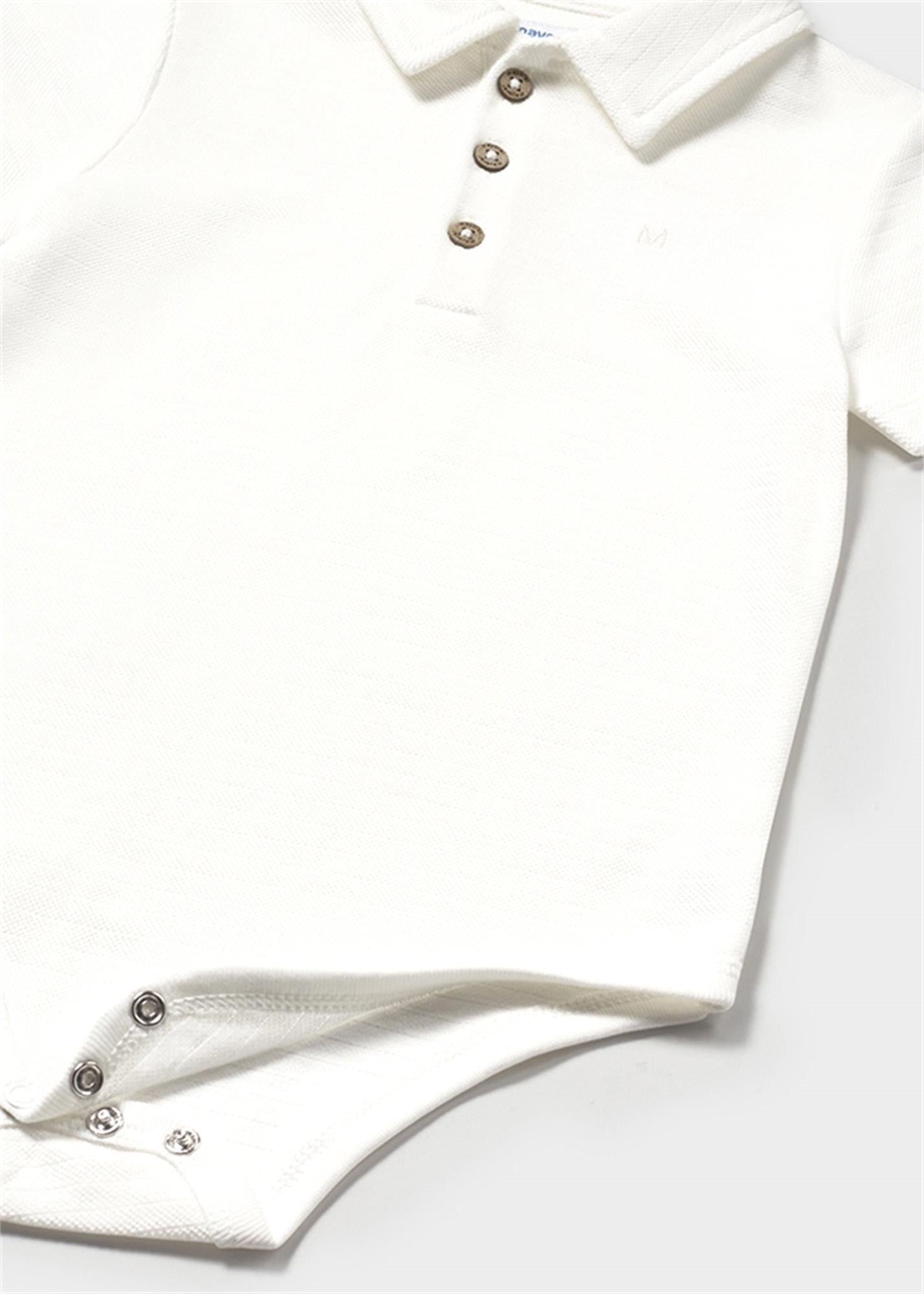 Mayoral Erkek Bebek Polo Yaka Zıbın Body Krem 1744