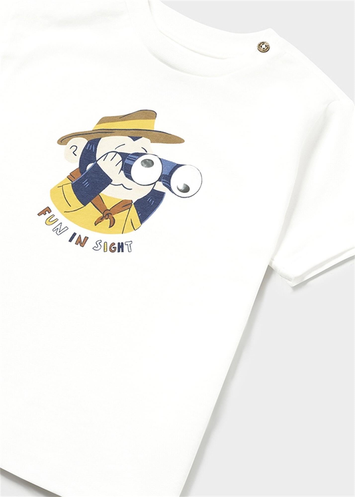 Mayoral Erkek Bebek Tişört Krem 1018