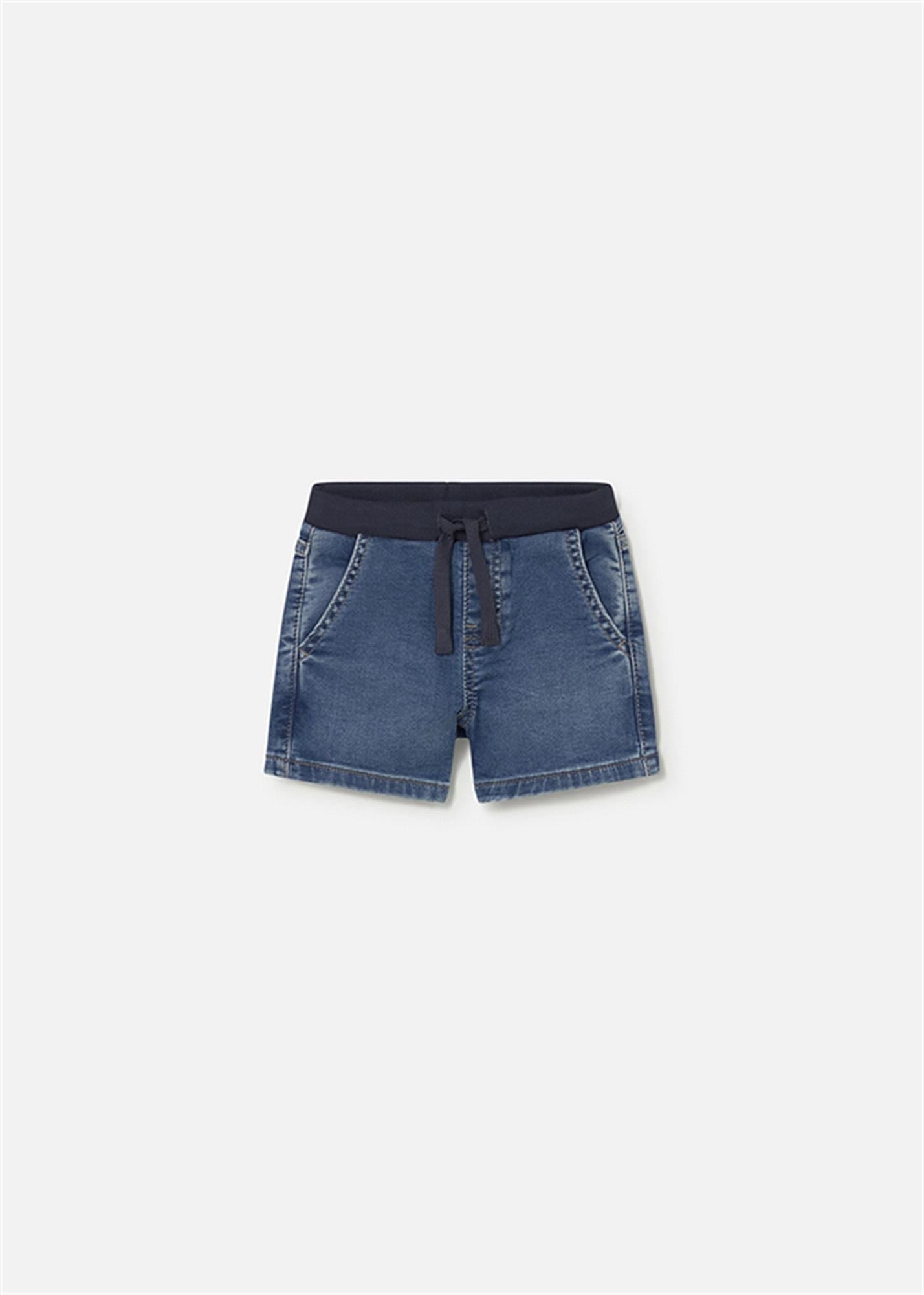 Mayoral Erkek Bebek Yumuşak Denim Bermuda Şort Lacivert 1221