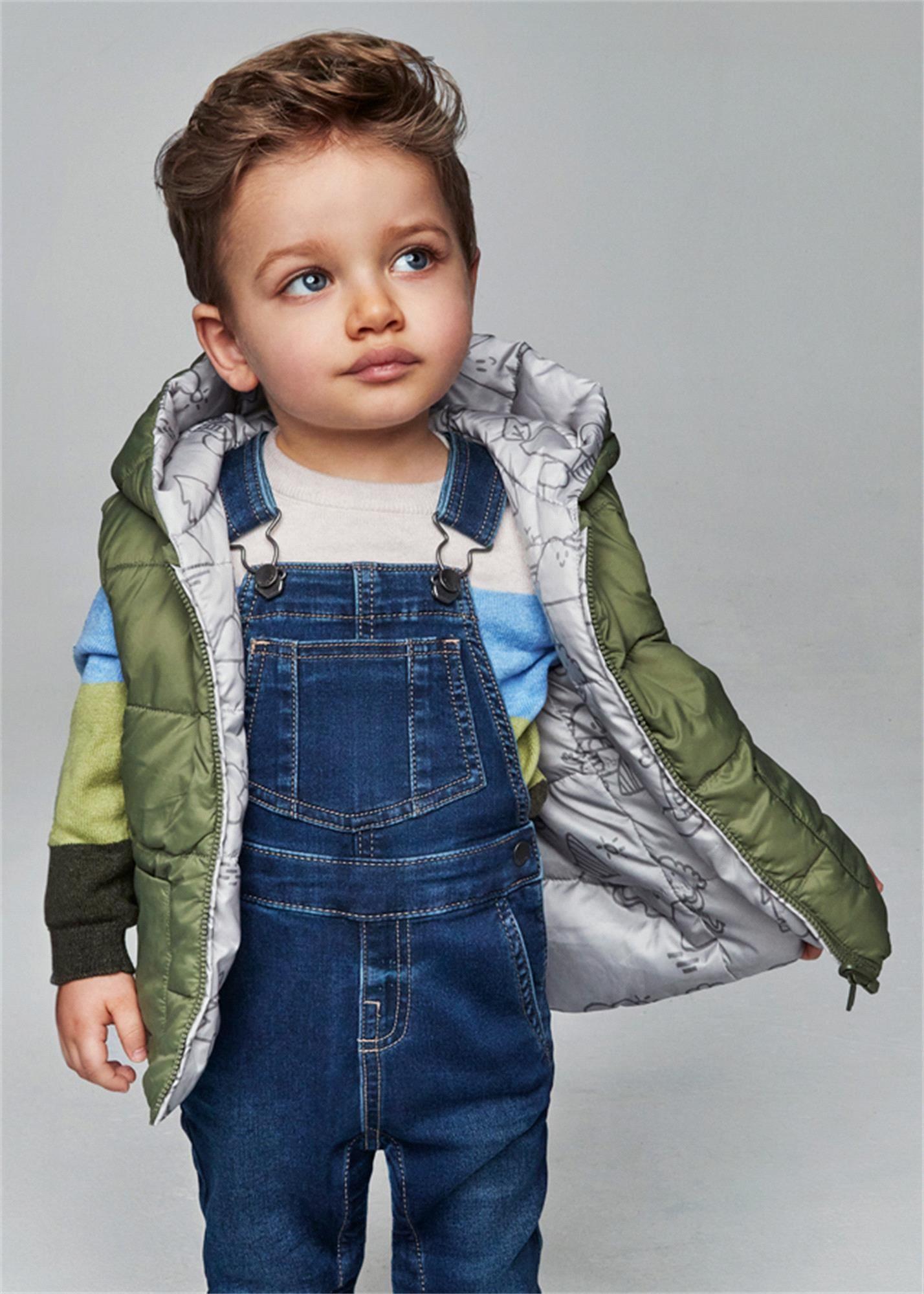 Mayoral Erkek Bebek Yumuşak Denim Kot Tulum Lacivert 2637