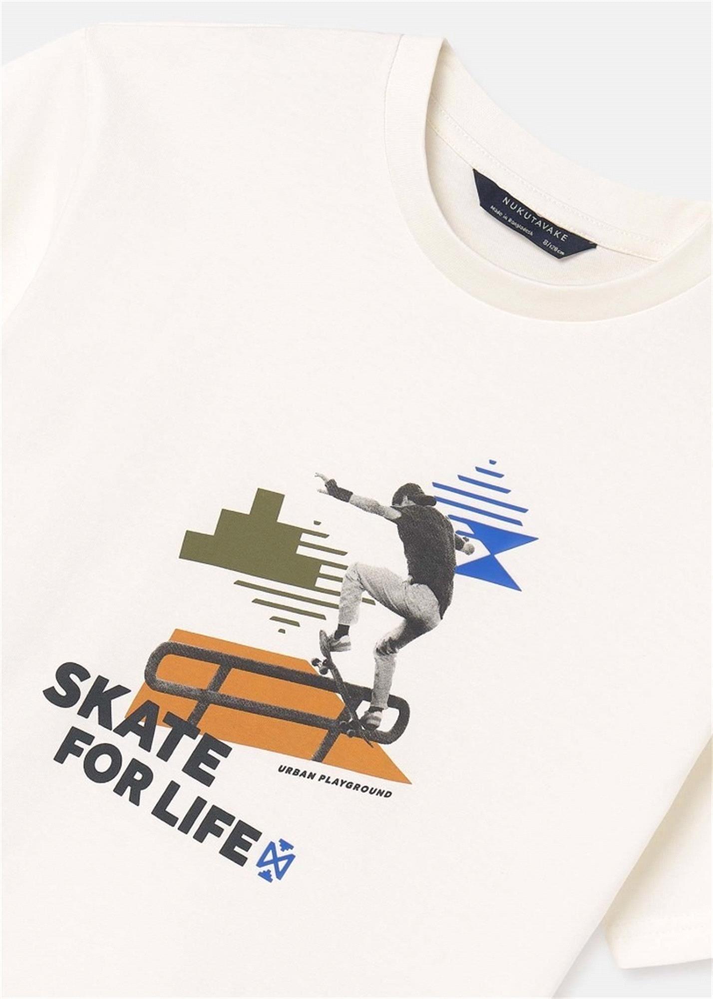 Mayoral Erkek Çocuk 2'li Tişört Kiremit/Krem 7083