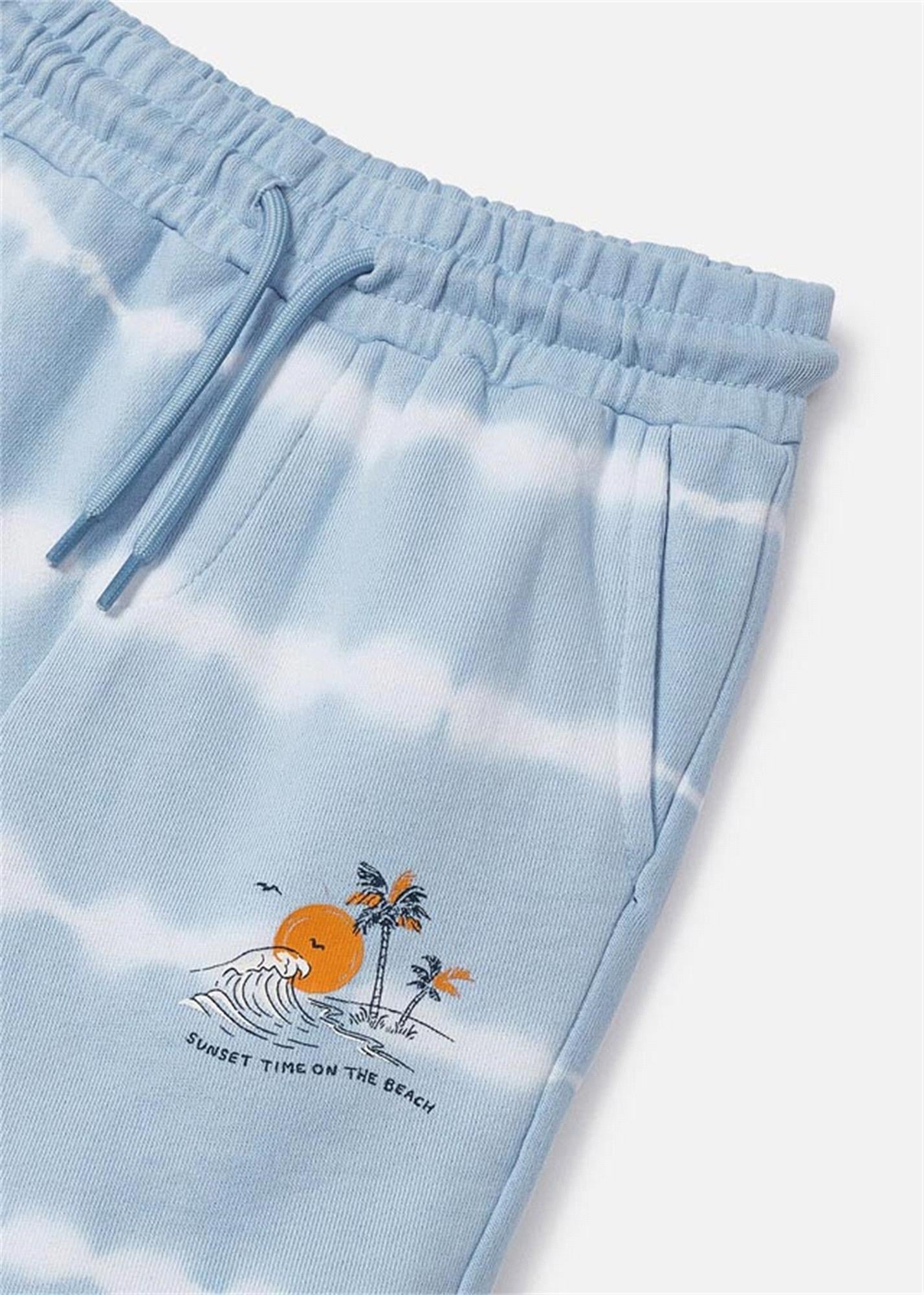 Mayoral Erkek Çocuk Bağcıklı Şort Dalgalı Mavi 3238