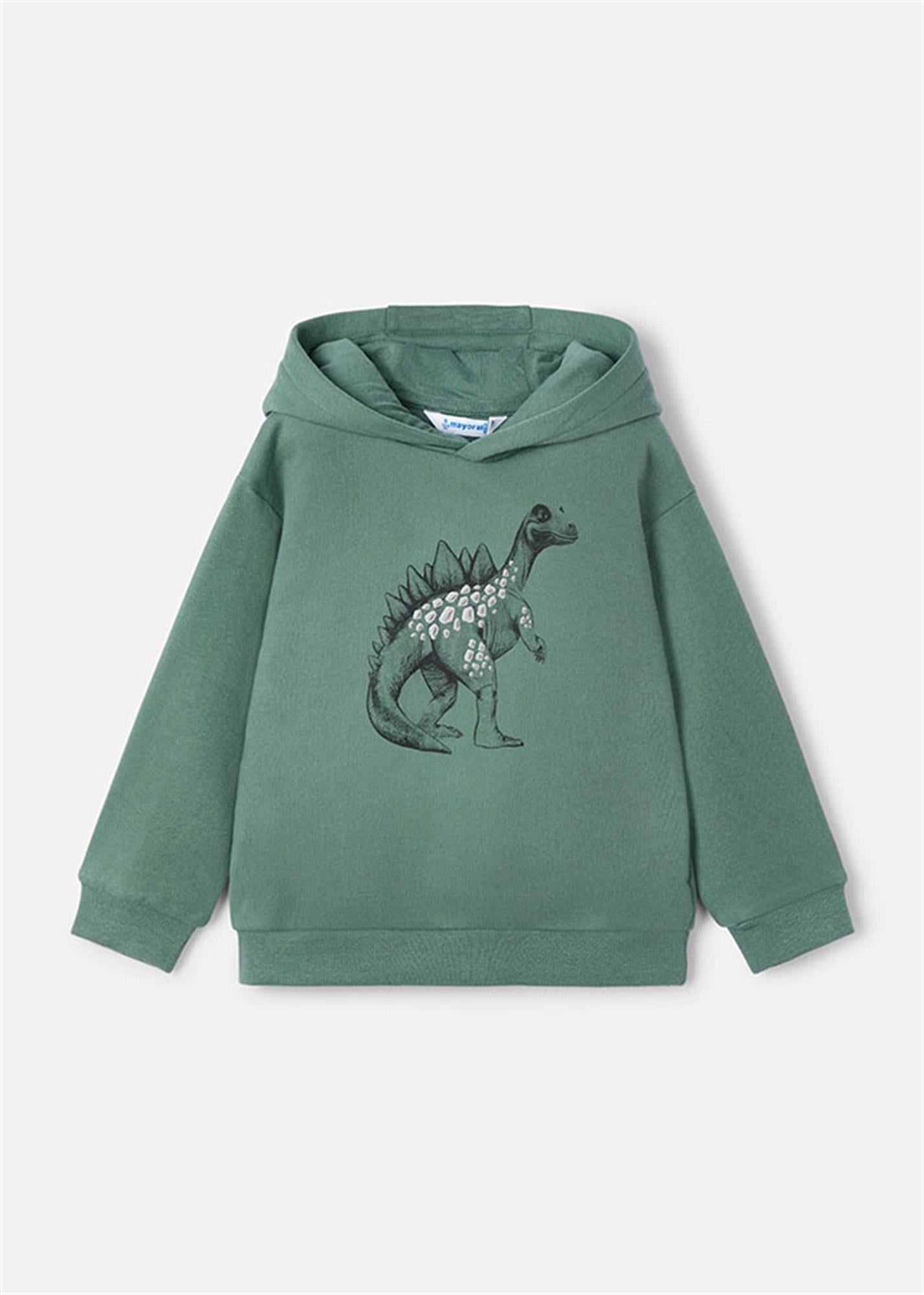 Mayoral Erkek Çocuk Baskılı Kapüşonlu Sweatshirt Yeşil 4407