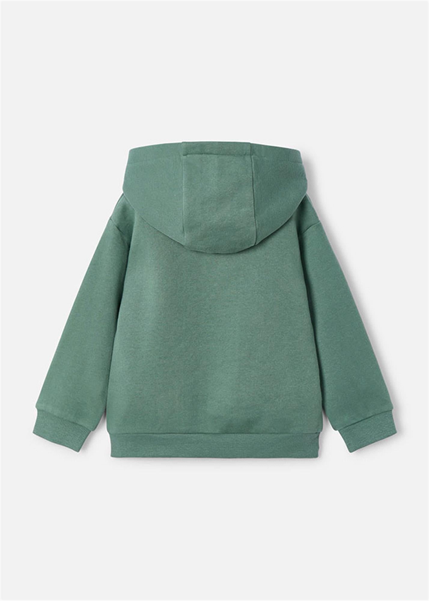 Mayoral Erkek Çocuk Baskılı Kapüşonlu Sweatshirt Yeşil 4407