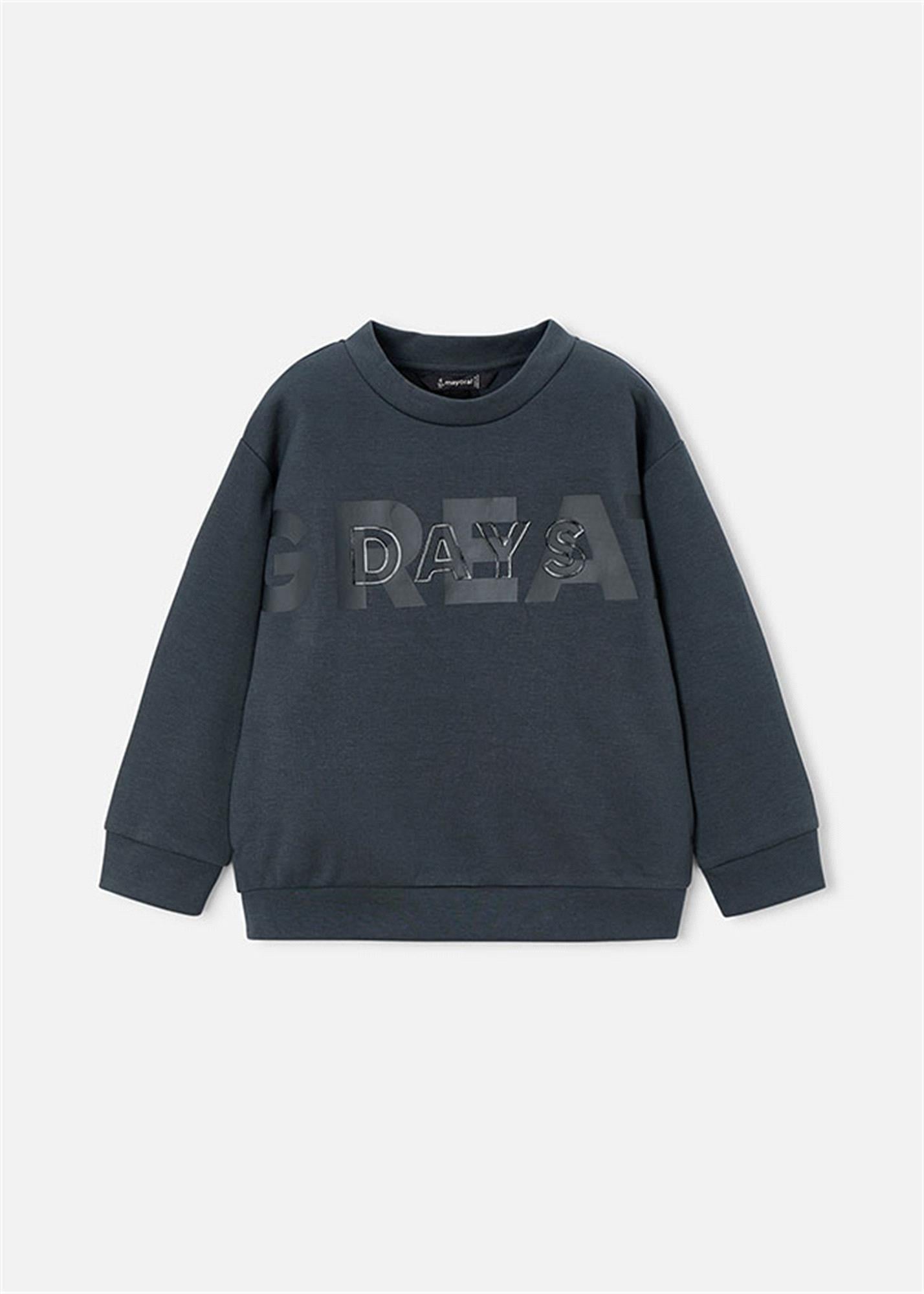 Mayoral Erkek Çocuk Baskılı Sweatshirt Antrasit 4406