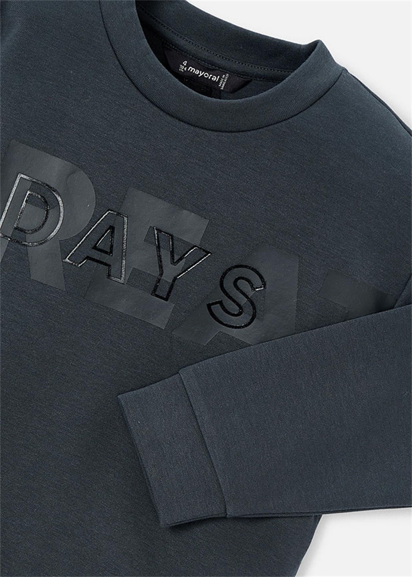 Mayoral Erkek Çocuk Baskılı Sweatshirt Antrasit 4406