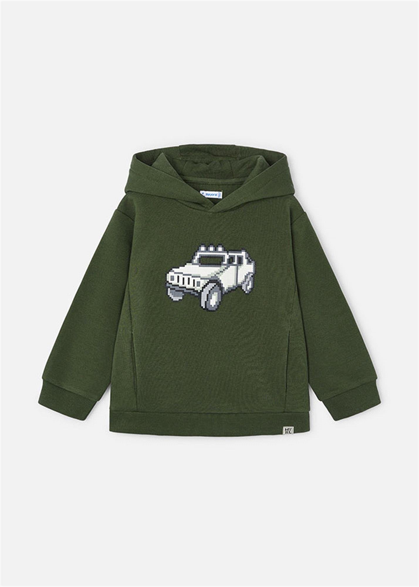 Mayoral Erkek Çocuk Baskılı Sweatshirt Koyu Yeşil 4451