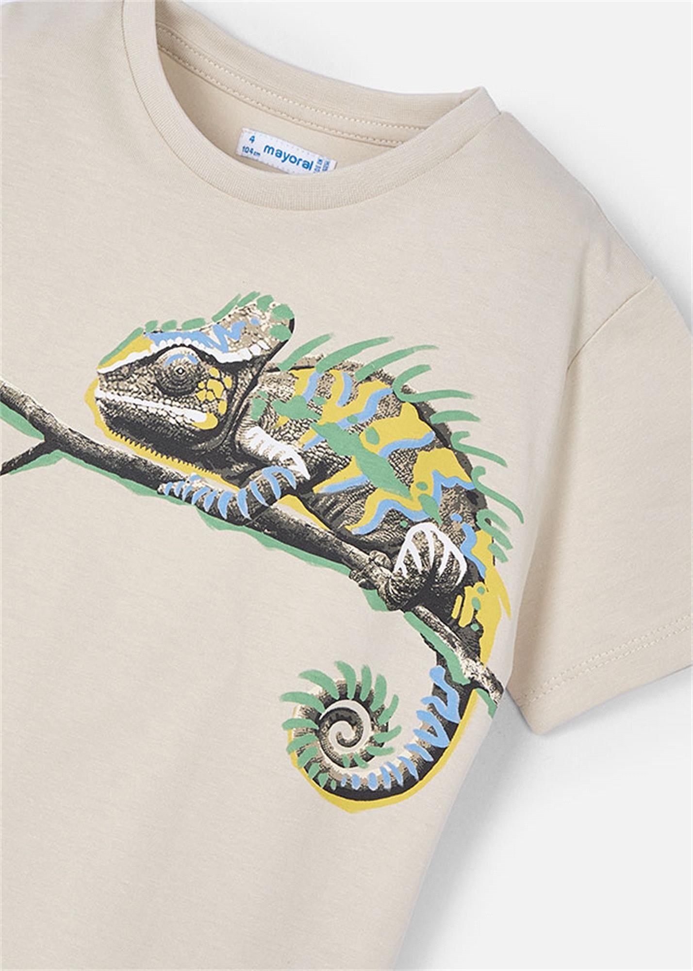 Mayoral Erkek Çocuk Baskılı Tişört Bej 3045