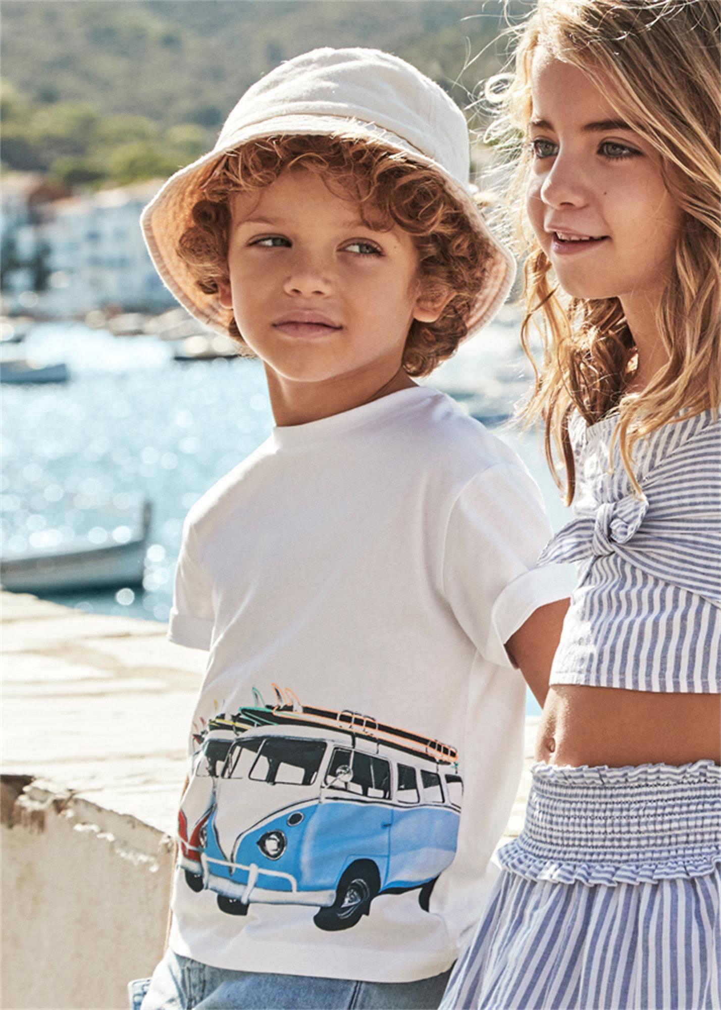 Mayoral Erkek Çocuk Baskılı Tişört Beyaz 3047