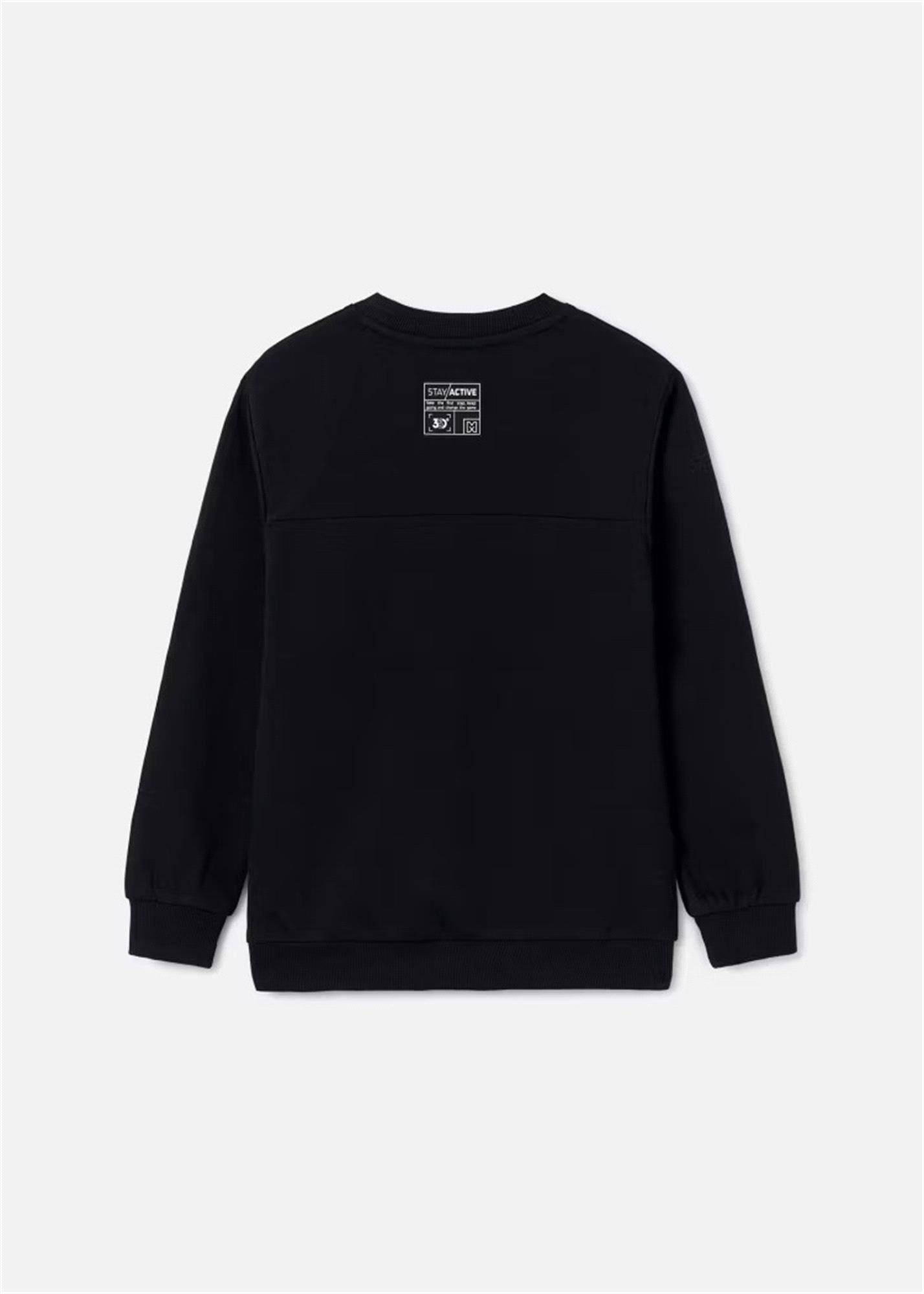 Mayoral Erkek Çocuk Cepli Sweatshirt Siyah 6468