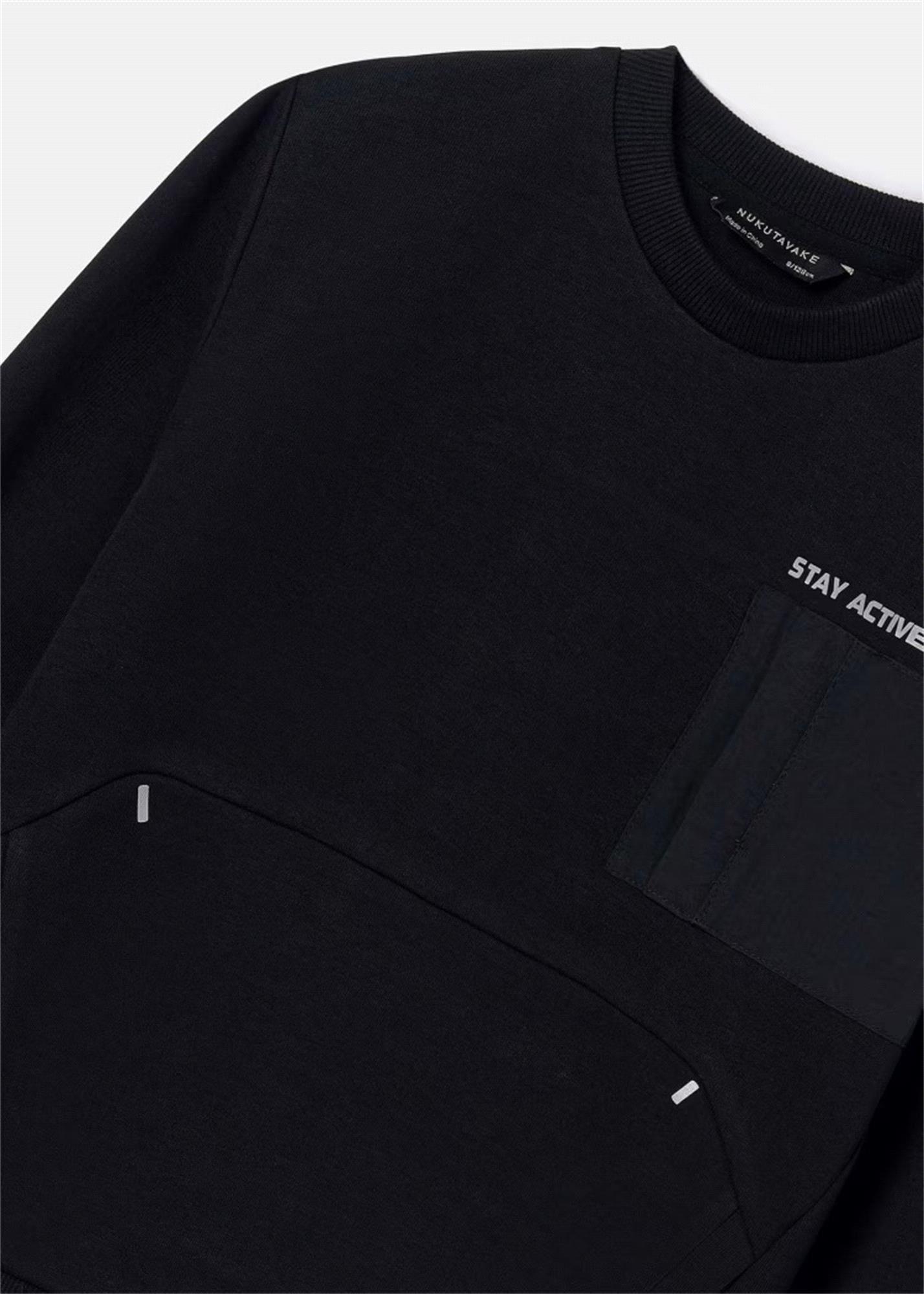 Mayoral Erkek Çocuk Cepli Sweatshirt Siyah 6468