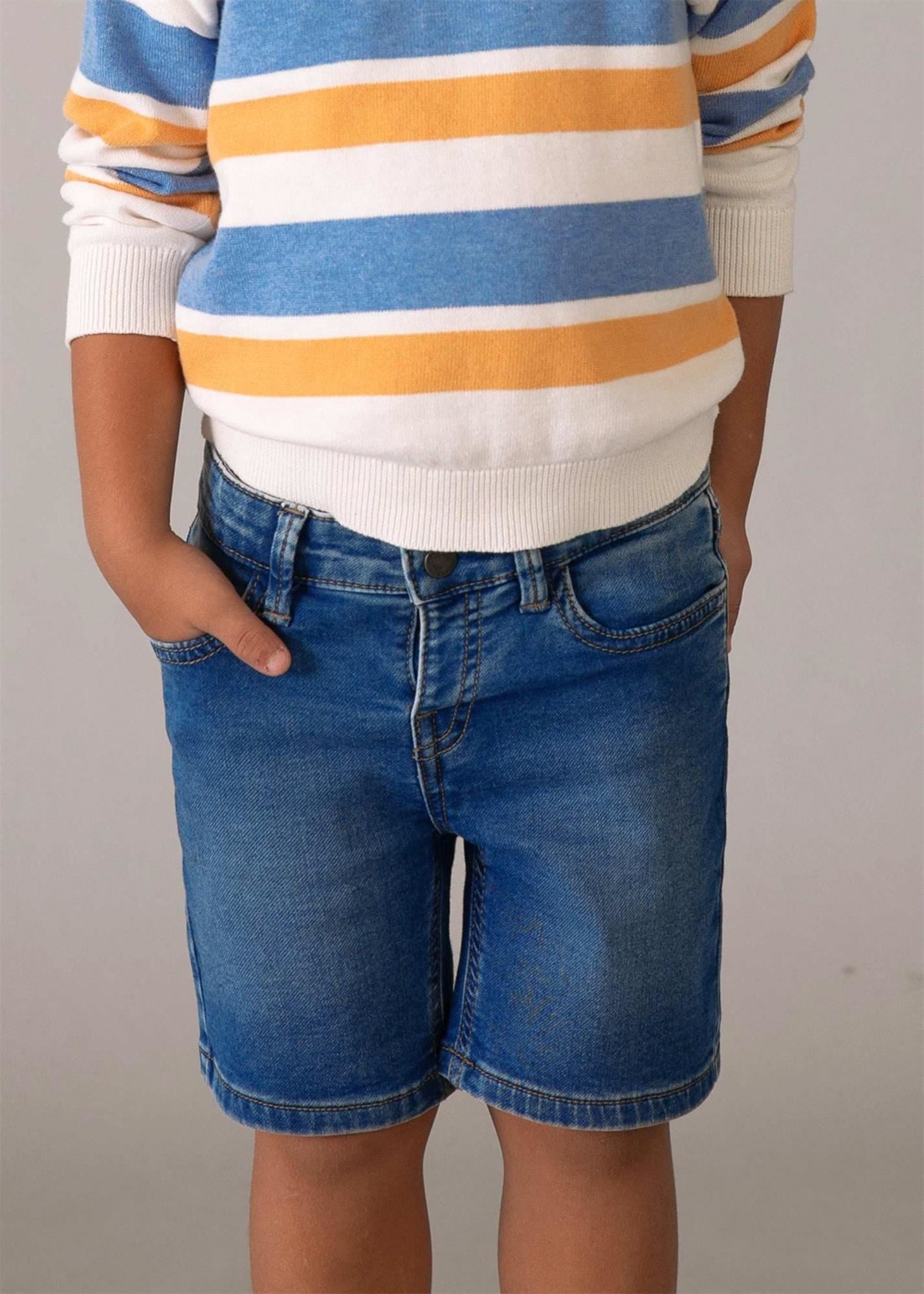 Mayoral Erkek Çocuk Denim Kot Şort Mavi 3205