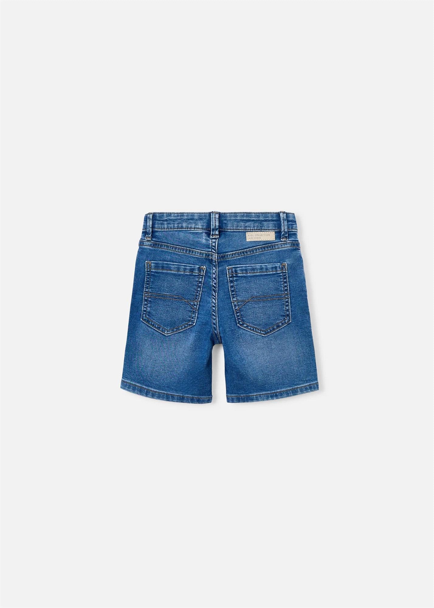 Mayoral Erkek Çocuk Denim Kot Şort Mavi 3205