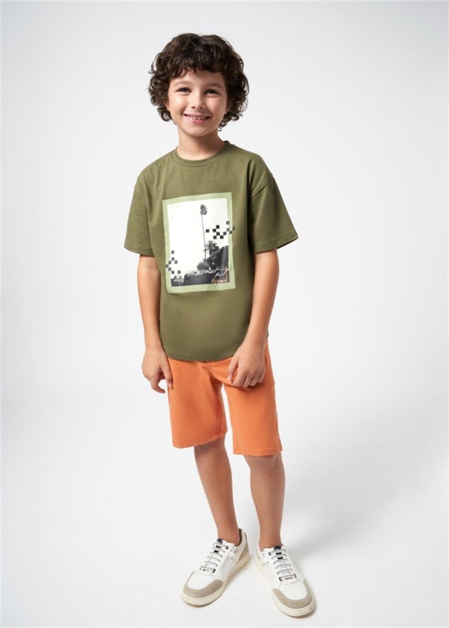 Mayoral Erkek Çocuk Dimi Bermuda Şort Kiremit 231