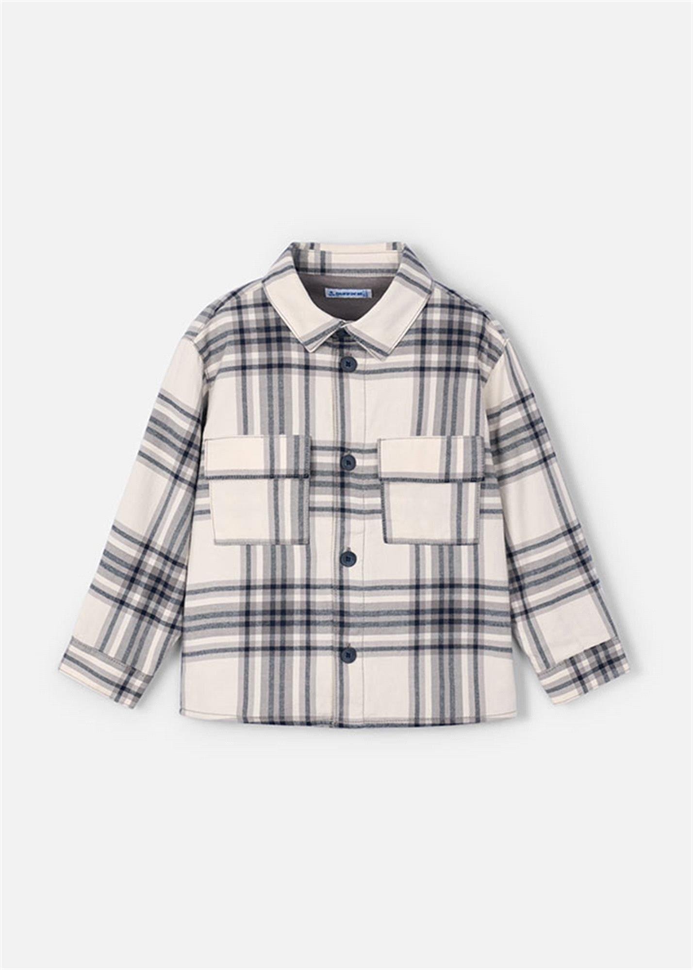 Mayoral Erkek Çocuk Ekose Gömlek Gri 4123