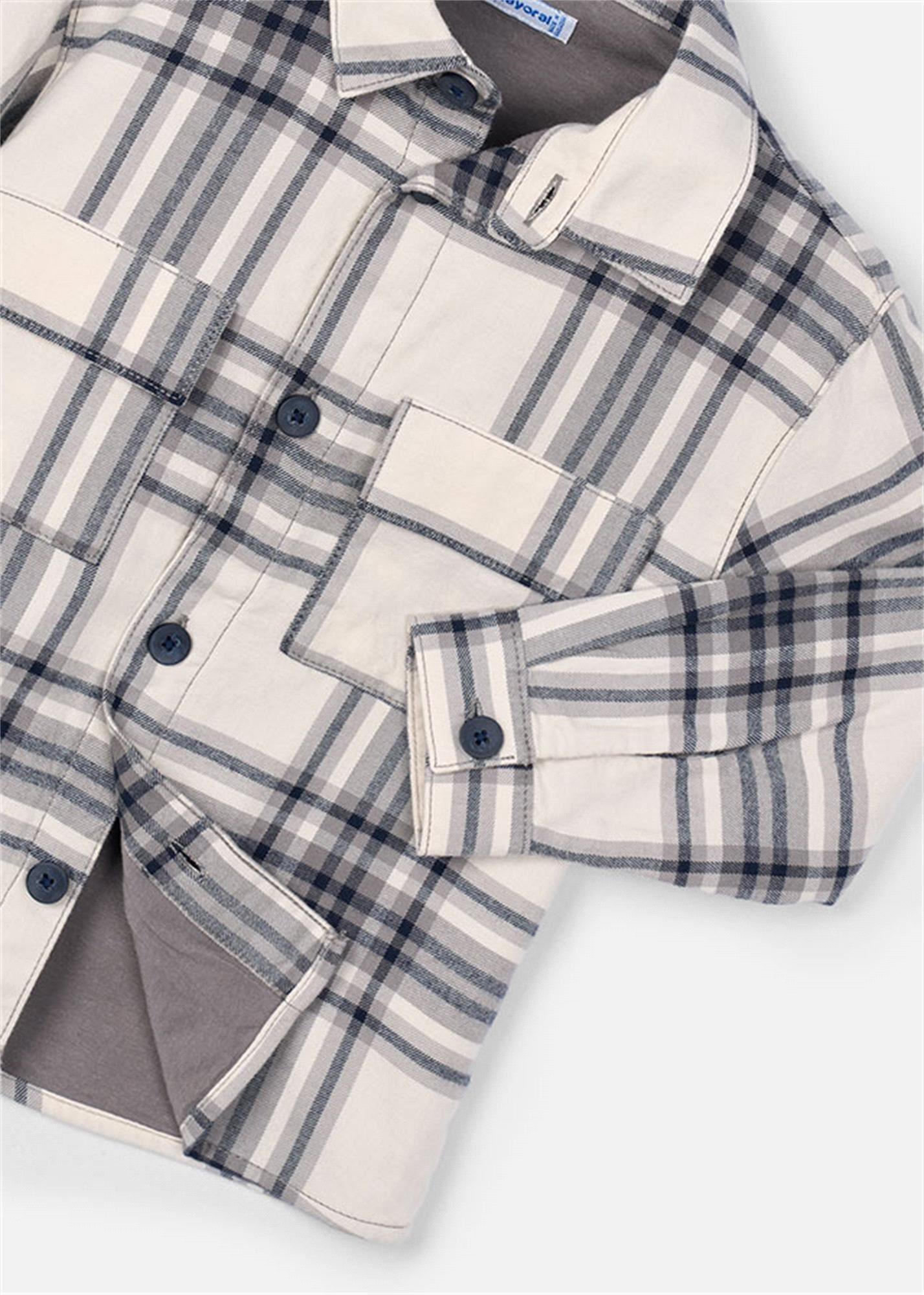 Mayoral Erkek Çocuk Ekose Gömlek Gri 4123