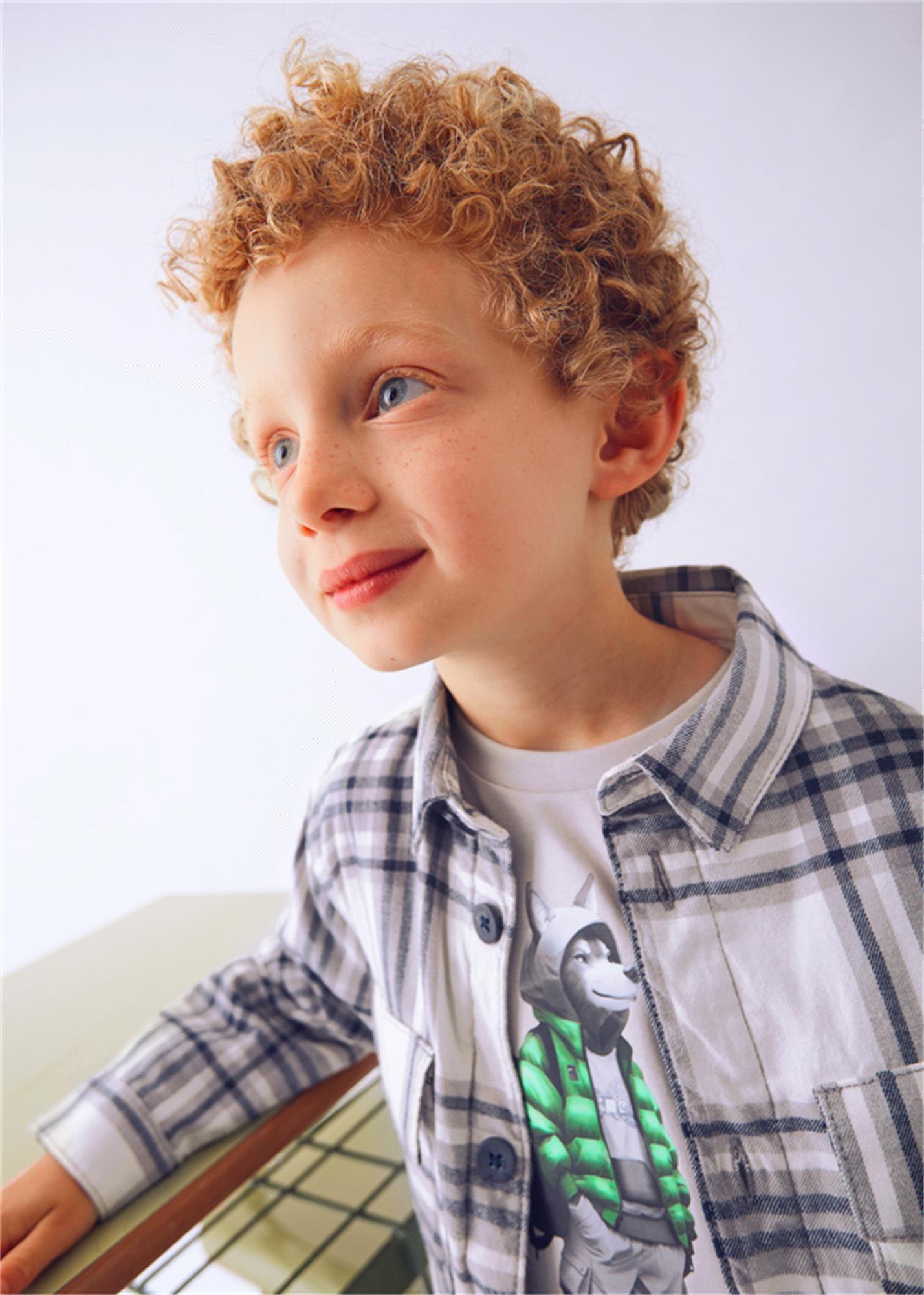 Mayoral Erkek Çocuk Ekose Gömlek Gri 4123