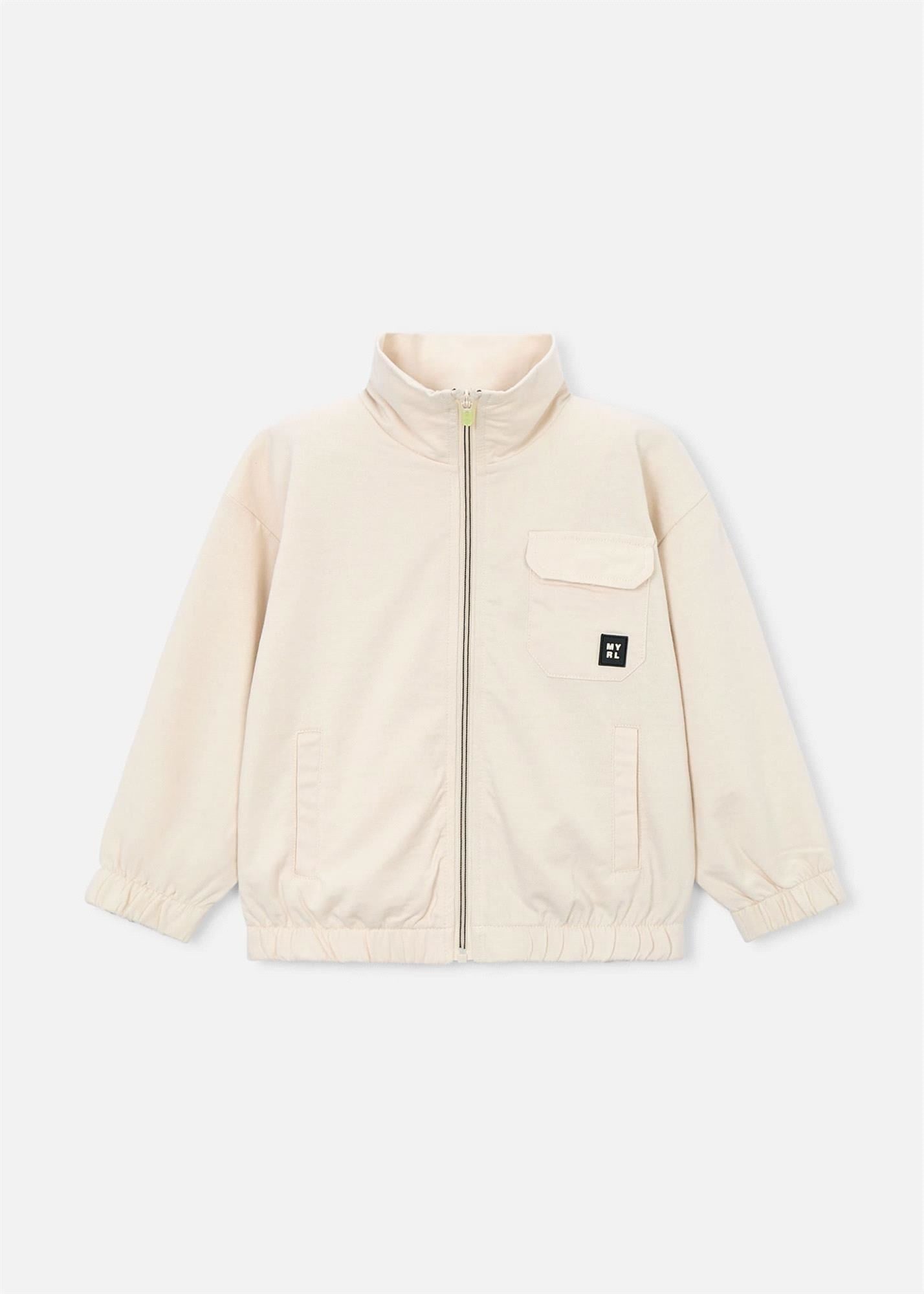 Mayoral Erkek Çocuk Fermuarlı Sweatshirt Krem 3441