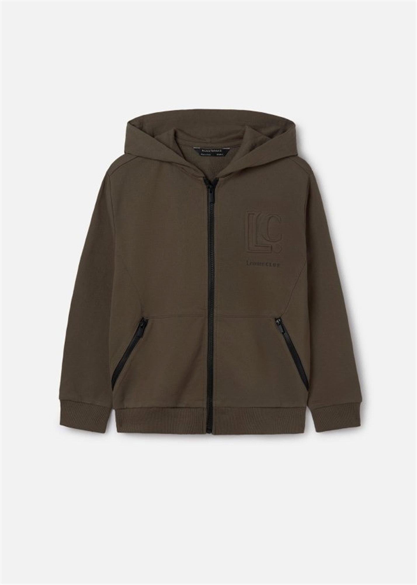 Mayoral Erkek Çocuk Fermuarlı Sweatshirt Vizon 7463