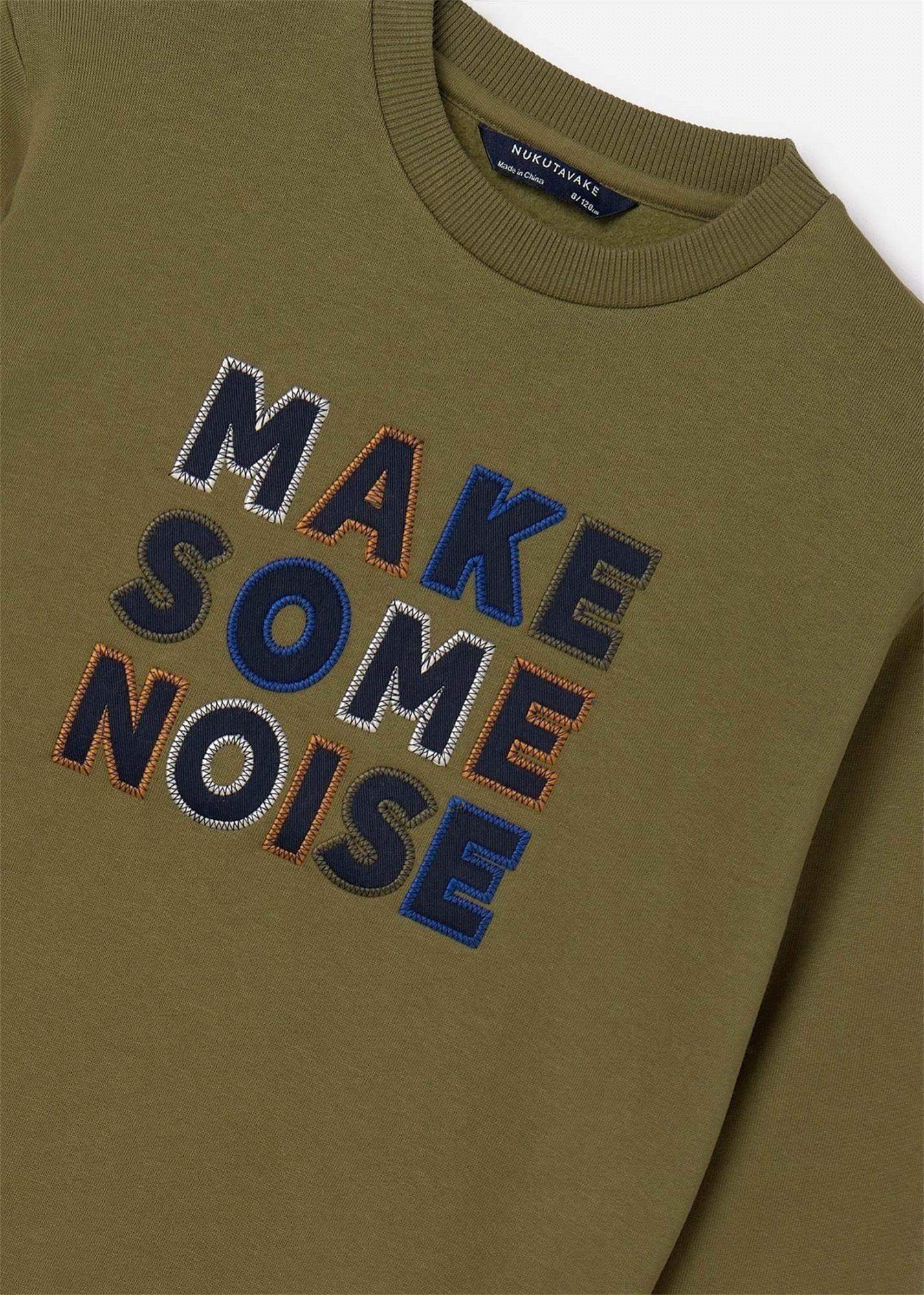 Mayoral Erkek Çocuk İşlemeli Sweatshirt Haki 7488