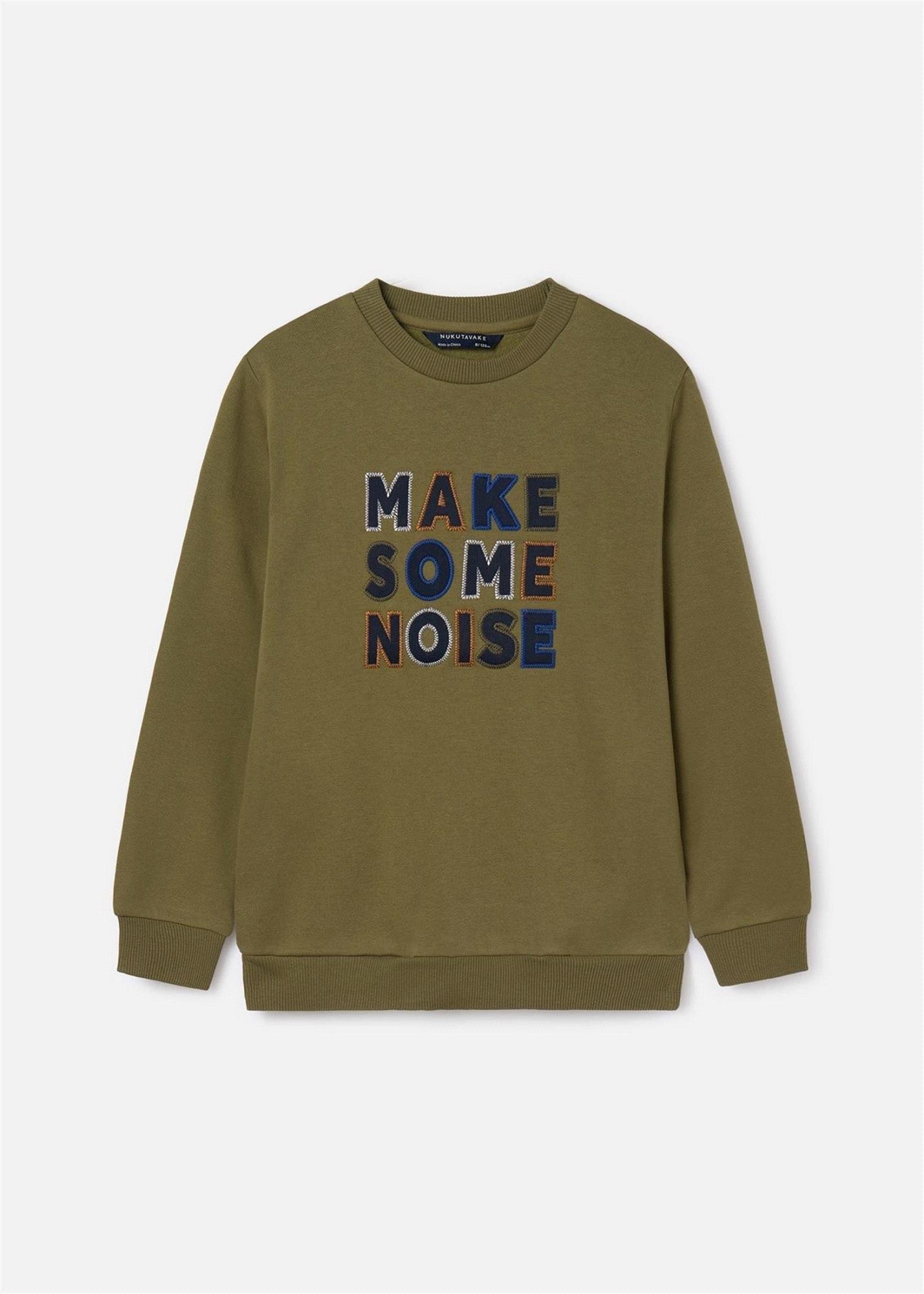 Mayoral Erkek Çocuk İşlemeli Sweatshirt Haki 7488