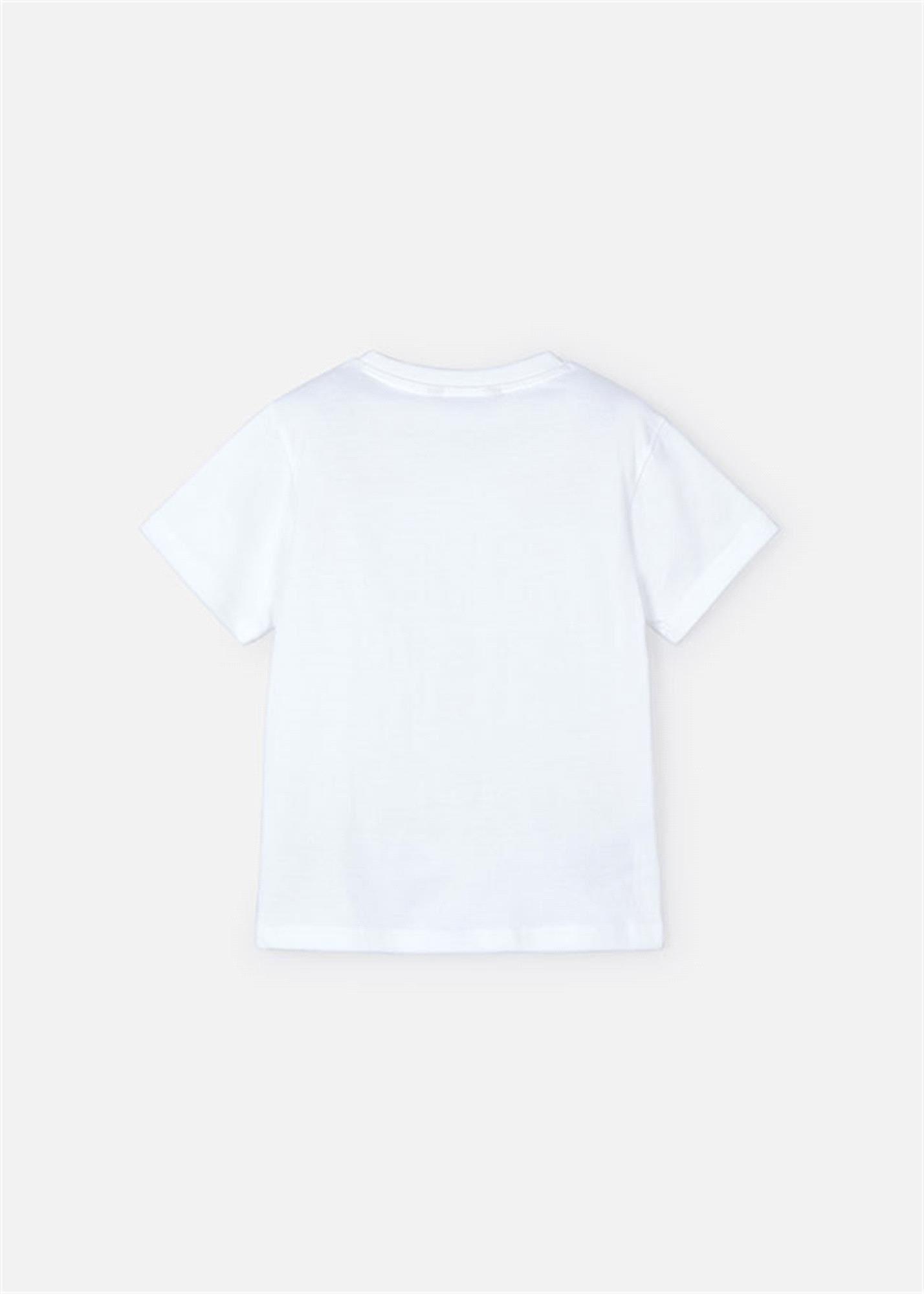 Mayoral Erkek Çocuk Kabartmalı Tişört Beyaz 3027