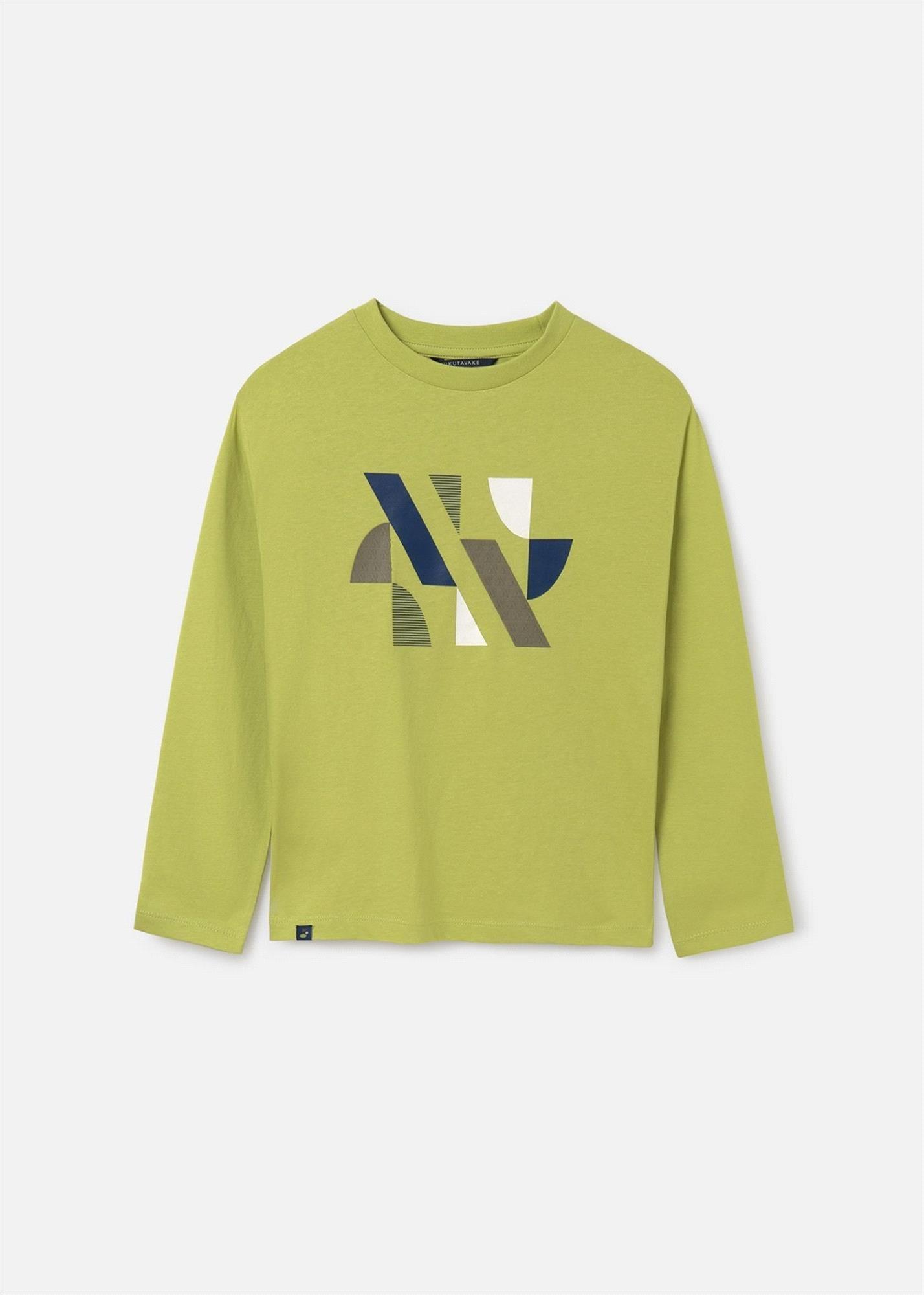 Mayoral Erkek Çocuk Kabartmalı Uzun Kollu Tişört Yeşil 7080