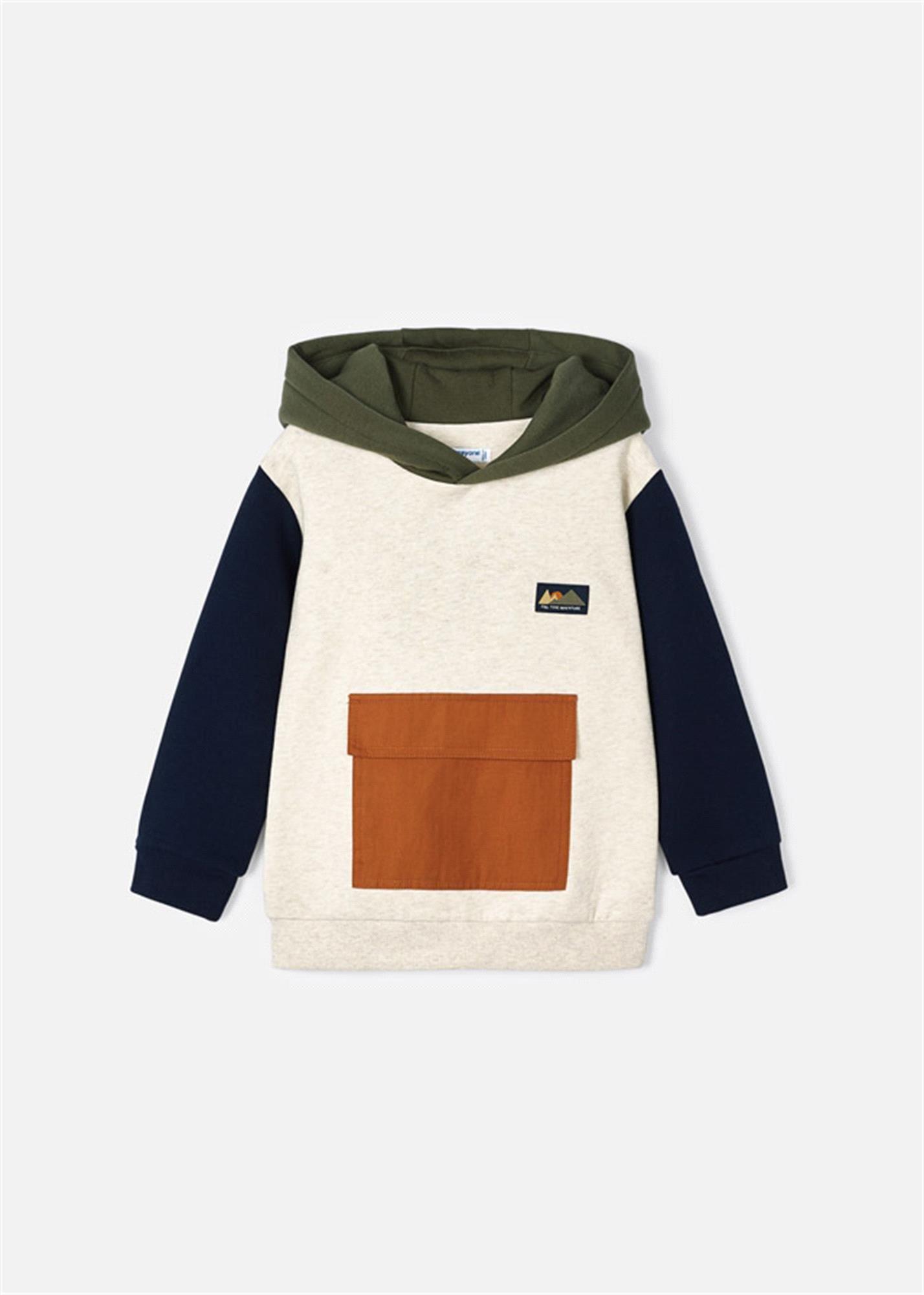Mayoral Erkek Çocuk Kapüşonlu Sweatshirt Bej 4421