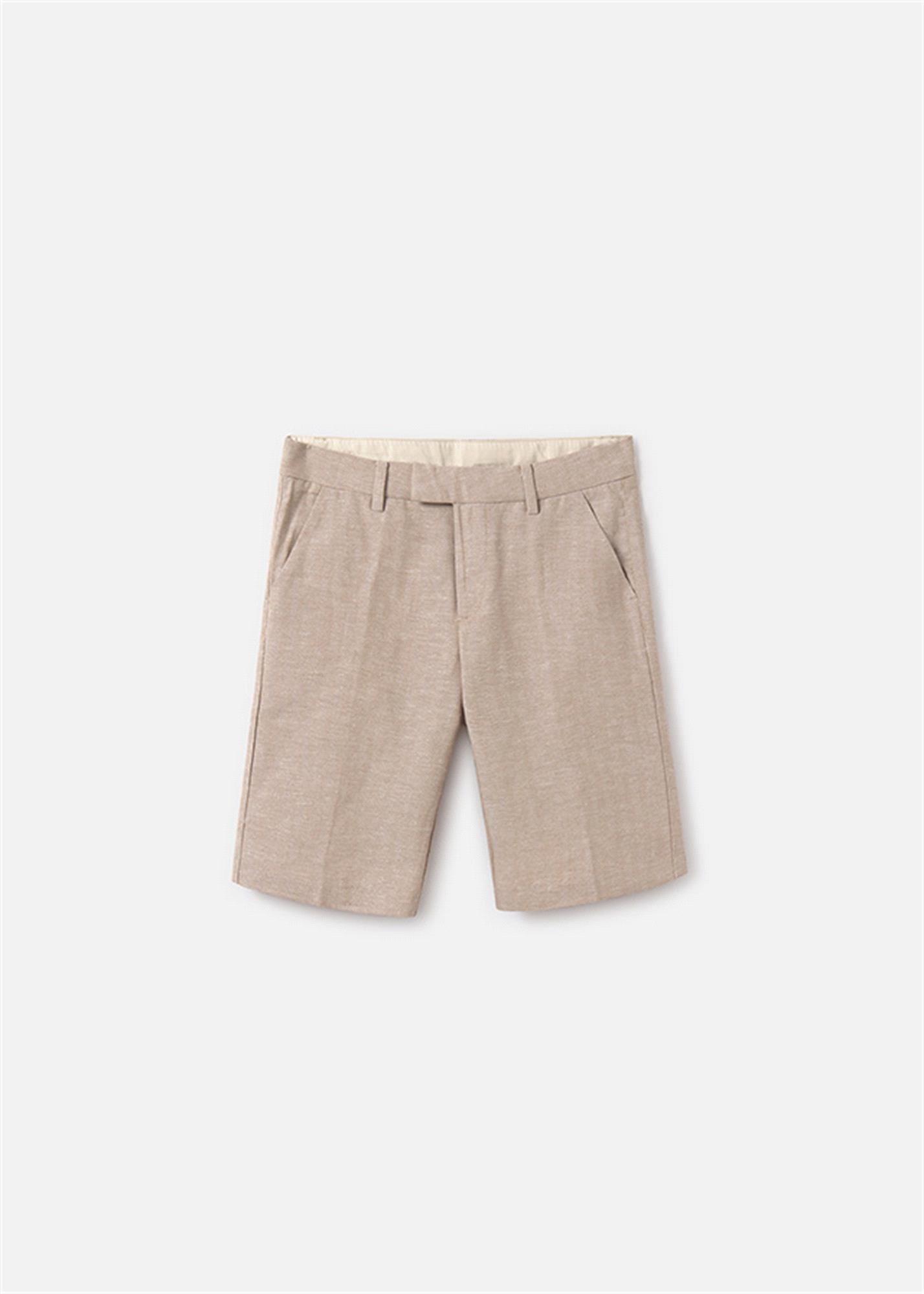Mayoral Erkek Çocuk Keten Şort Bej 6202
