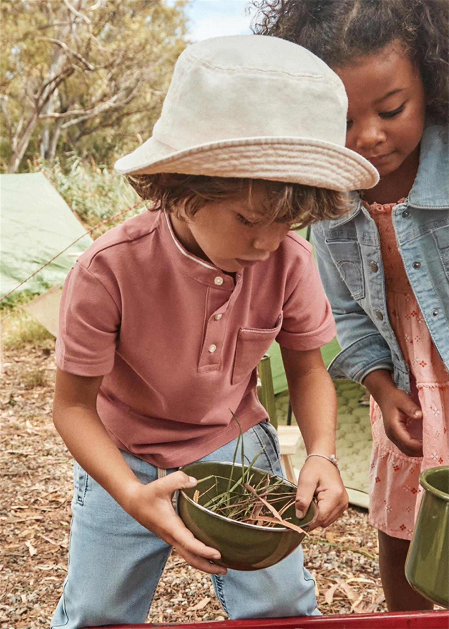 Mayoral Erkek Çocuk Mao Yaka Tişört Yavruağzı 3102
