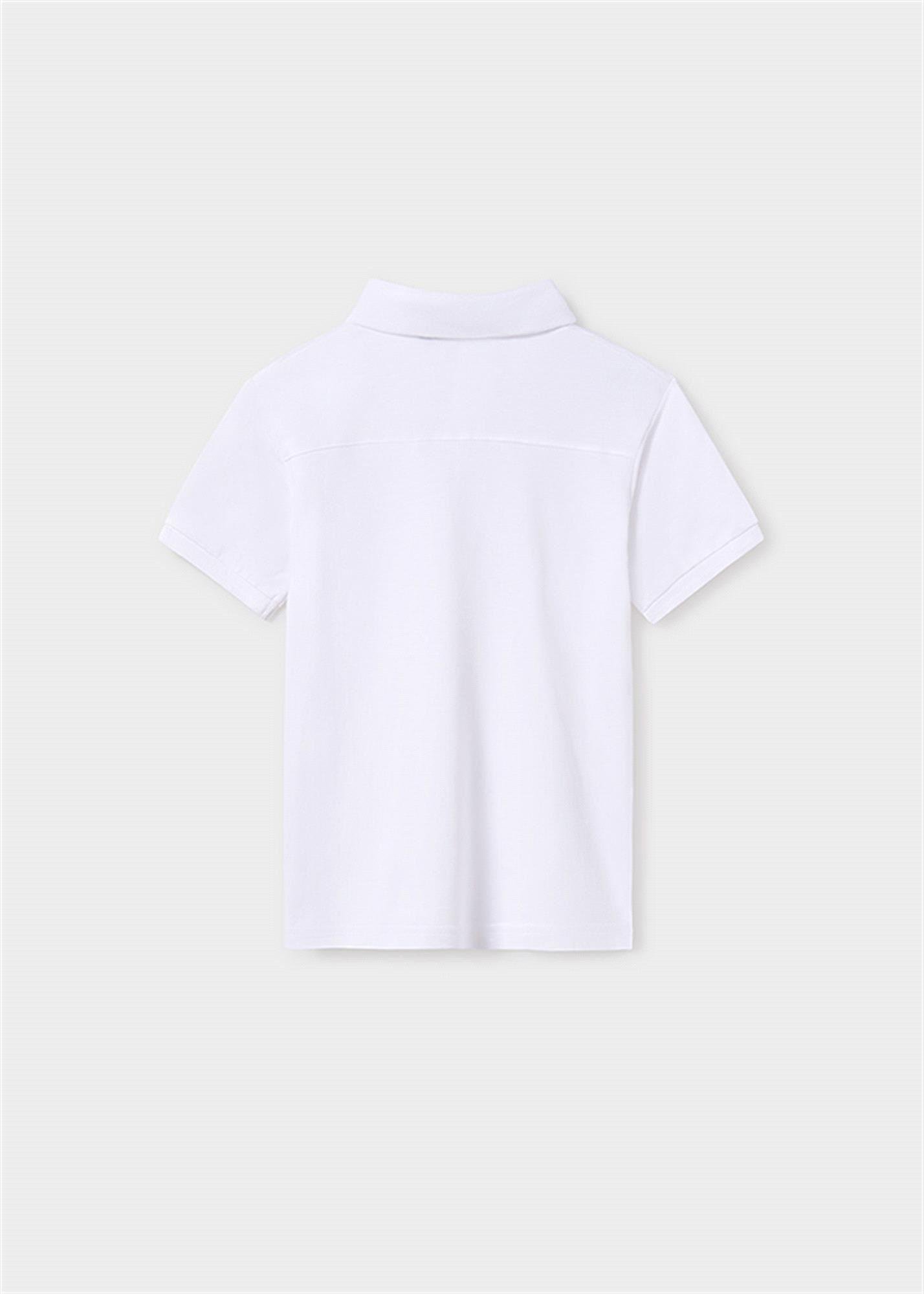 Mayoral Erkek Çocuk Polo Yaka Tişört Beyaz 6127
