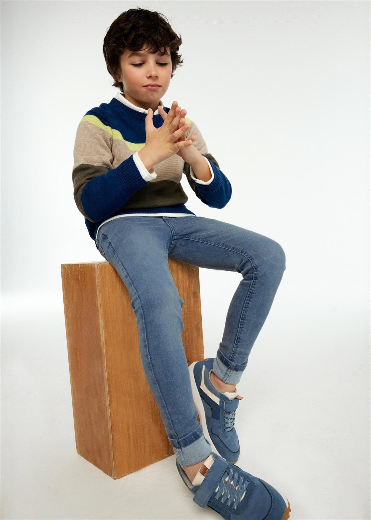 Mayoral Erkek Çocuk Slim Fit Jean Pantolon Mavi Kot 516