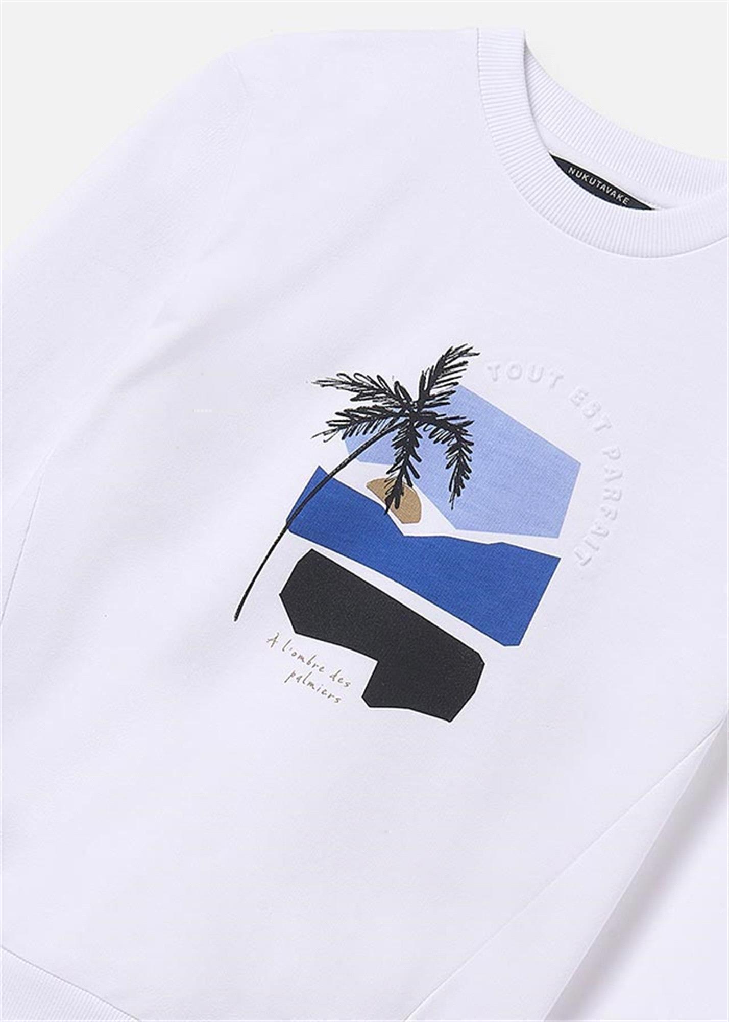 Mayoral Erkek Çocuk Sweatshirt Beyaz 6483