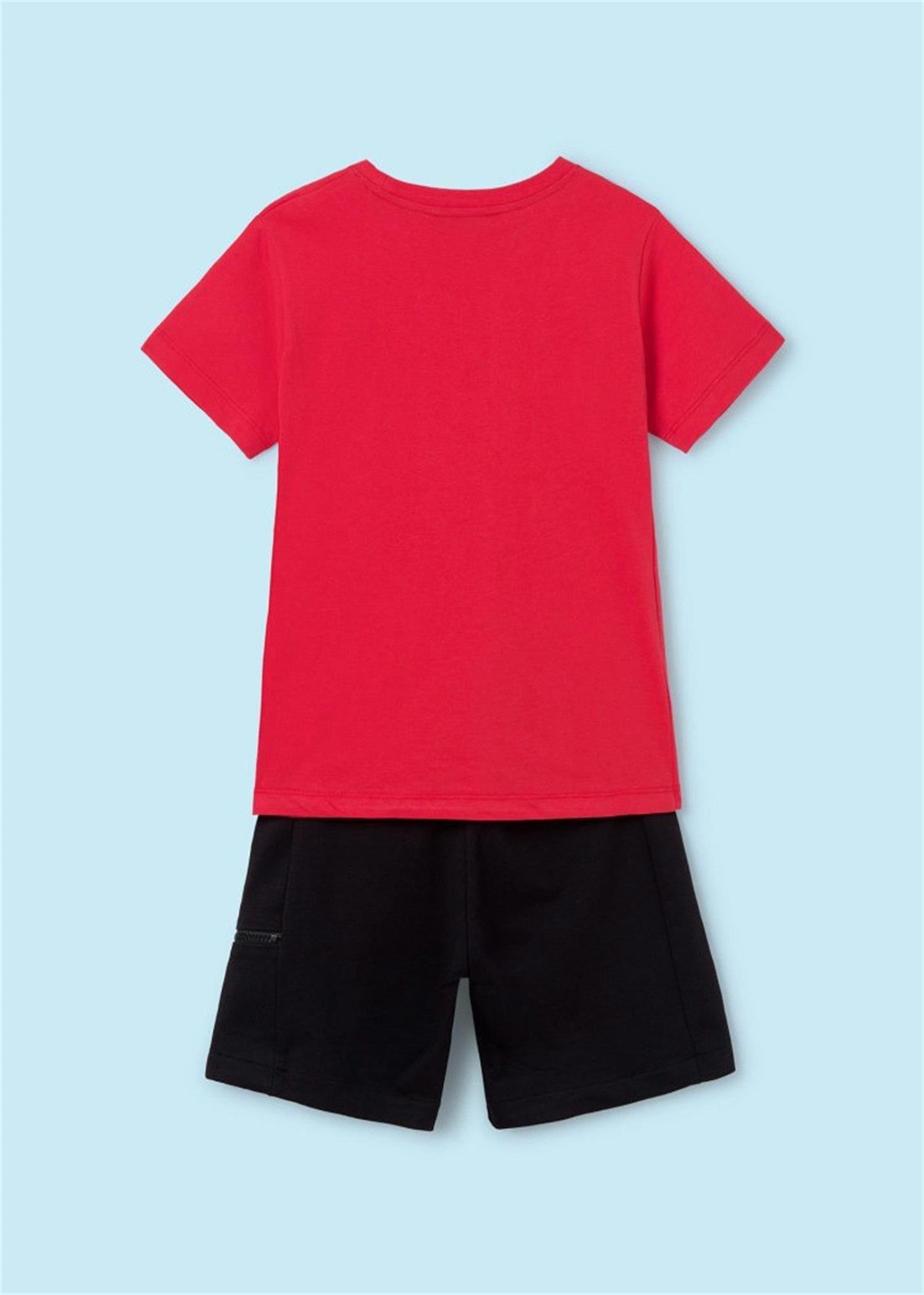 Mayoral Erkek Çocuk Tişört Şort Takım Kırmızı 6673
